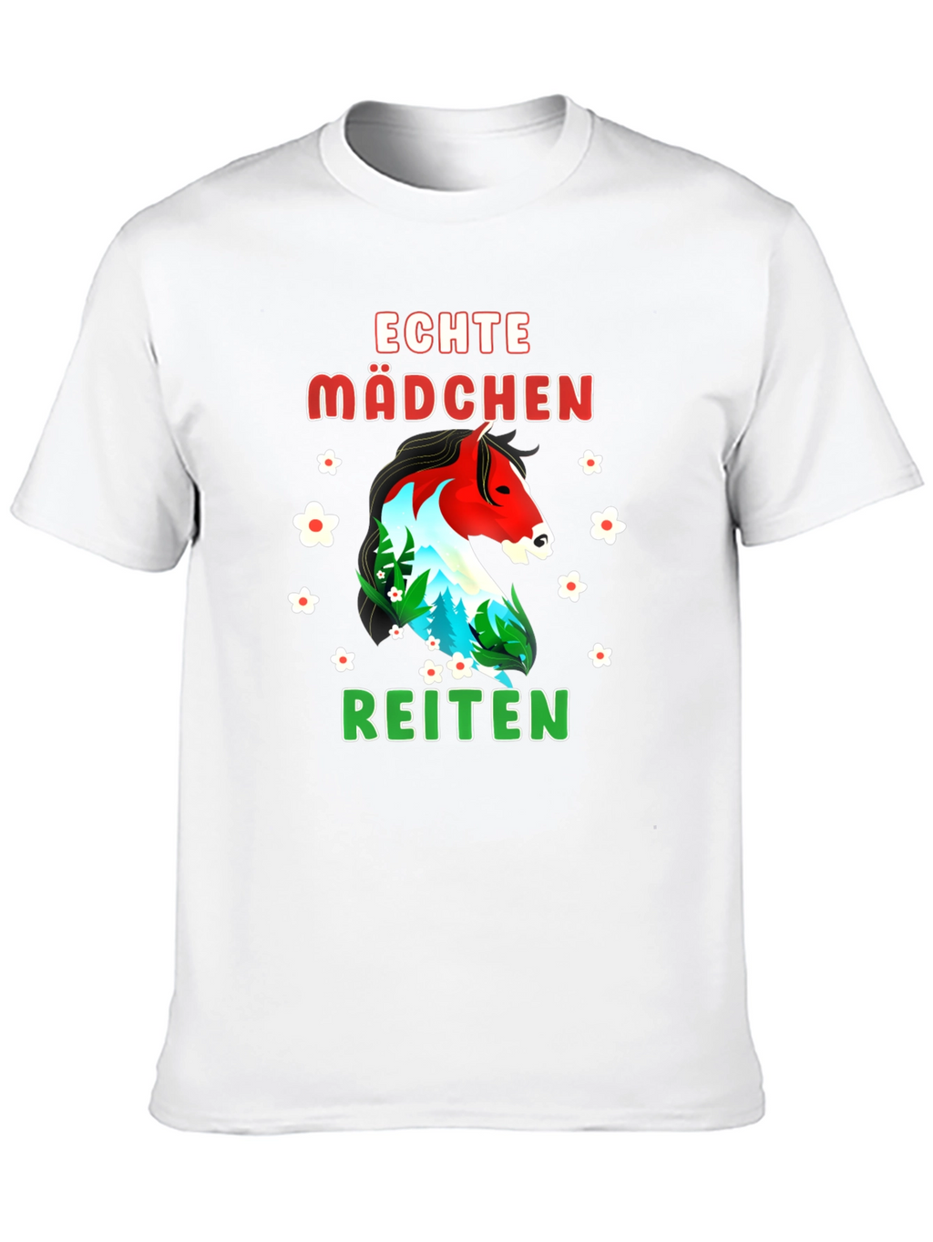 Echte Madchen Reiten Horse T-Shirt