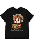 Feel the Beat Boombox Graphic Tee