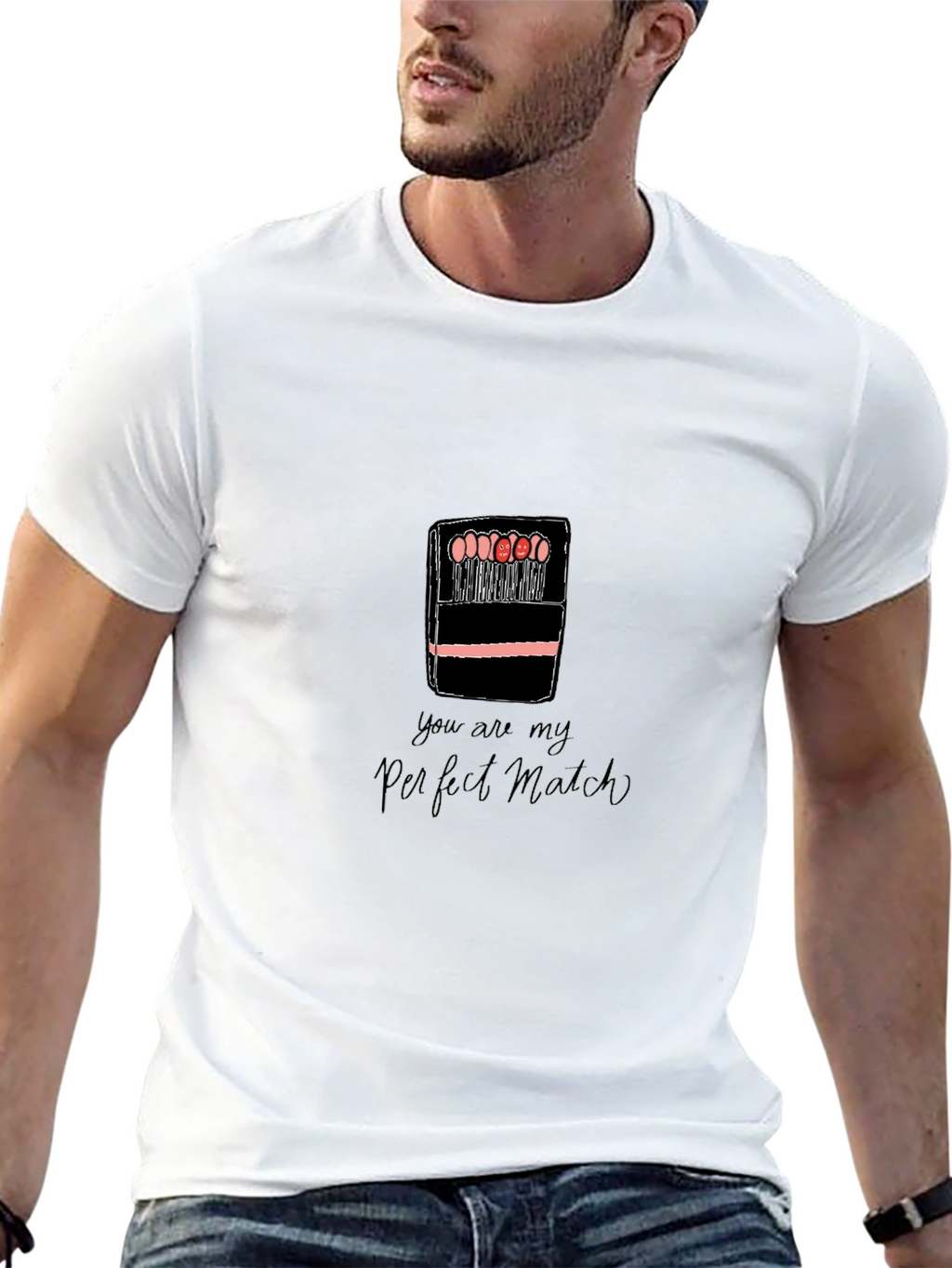 Perfect Match Graphic Tee - Romantic Cute Shirt