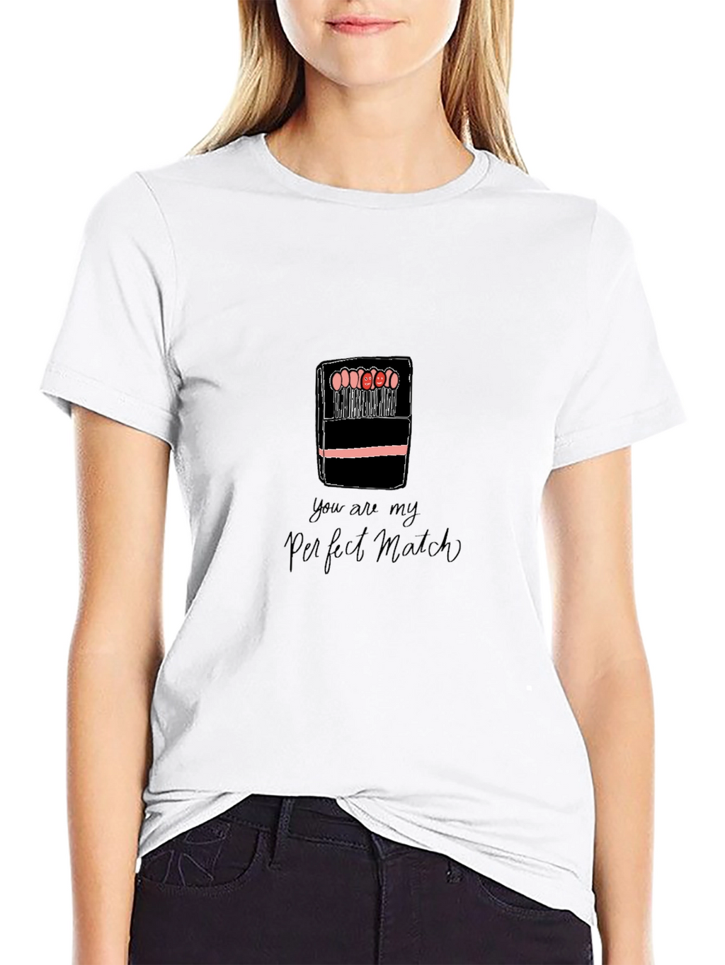 Perfect Match Graphic Tee - Romantic Cute Shirt