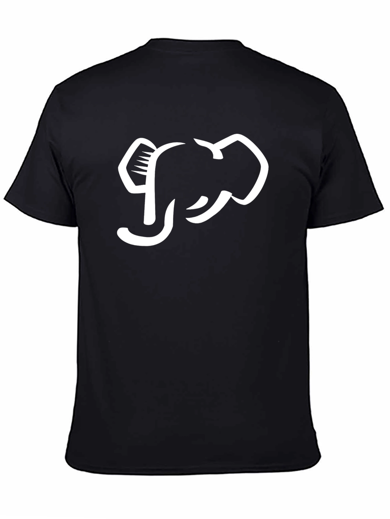 Elephant Graphic Tee - Stylish Black Cotton T-Shirt