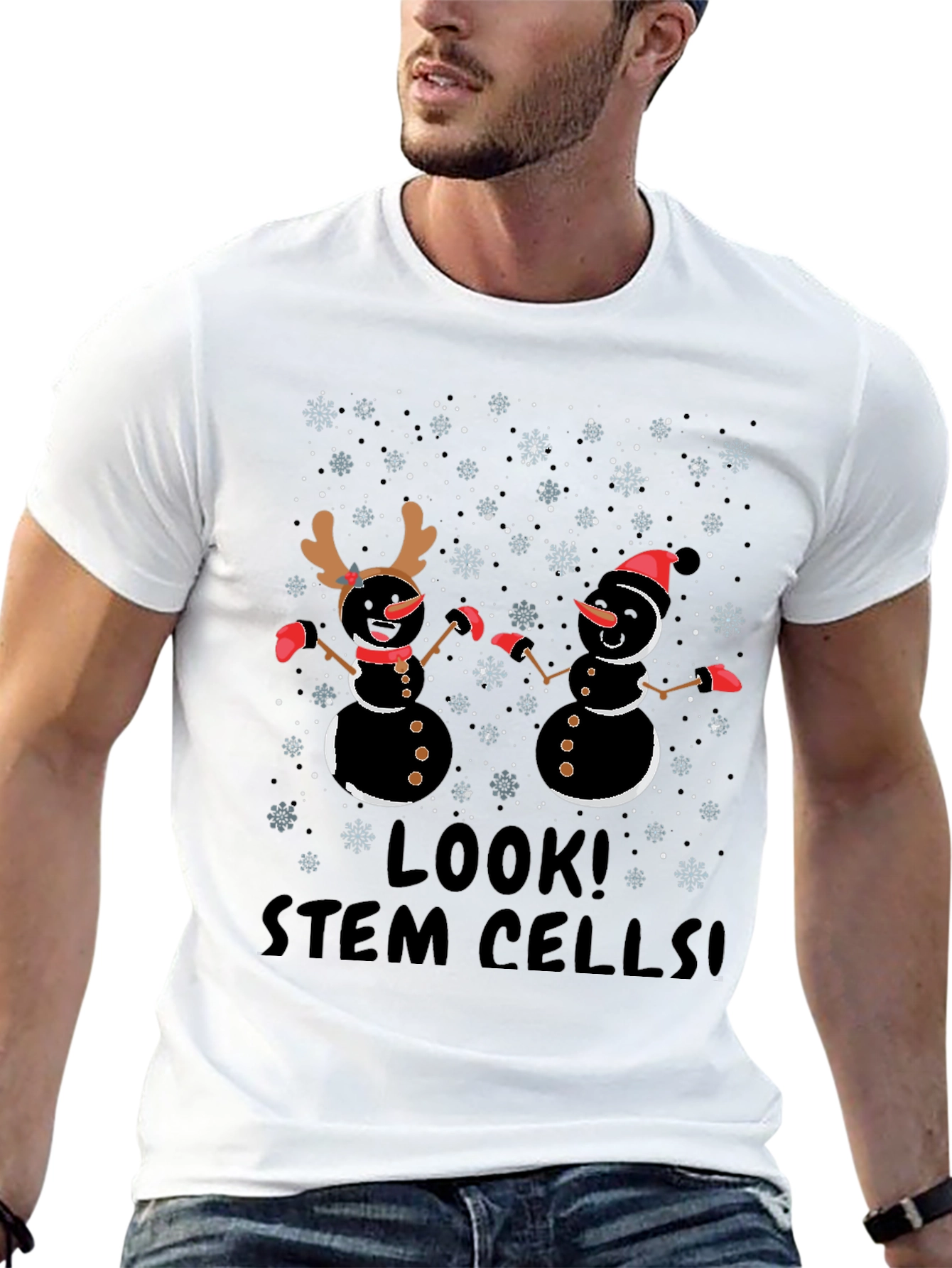 Look! Stem Cells! Funny Holiday Graphic T-Shirt