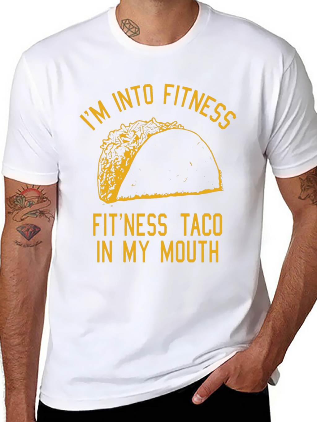 Fitness Taco Graphic Tee - Novelty Humor