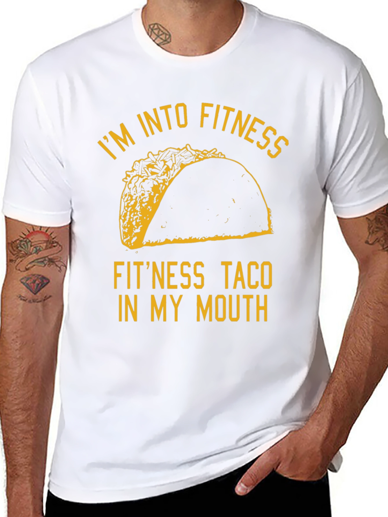 Fitness Taco Graphic Tee - Novelty Humor