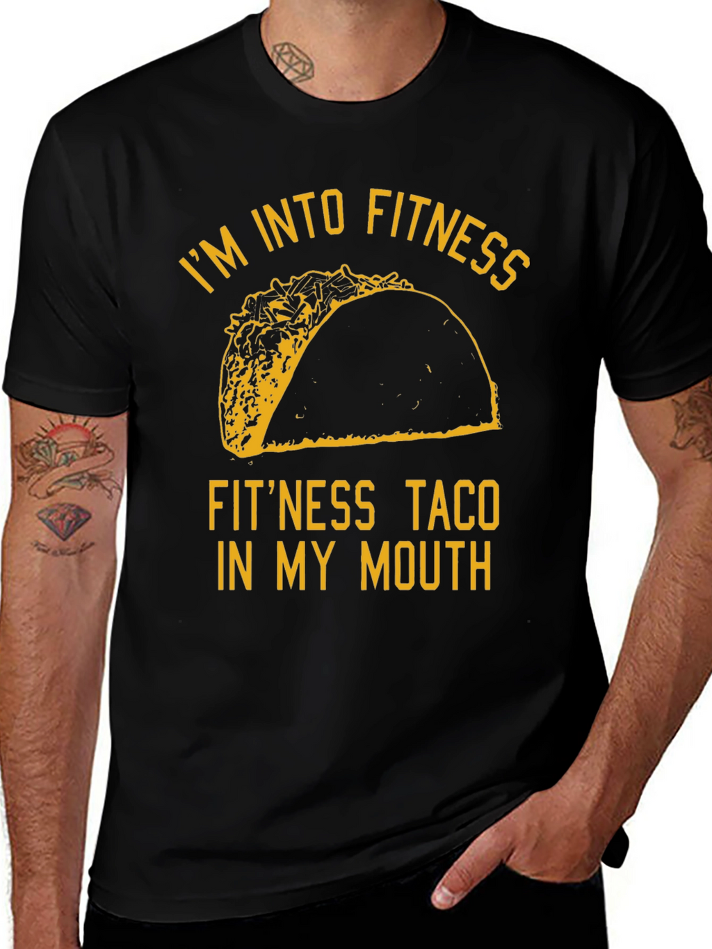 Fitness Taco Graphic Tee - Novelty Humor
