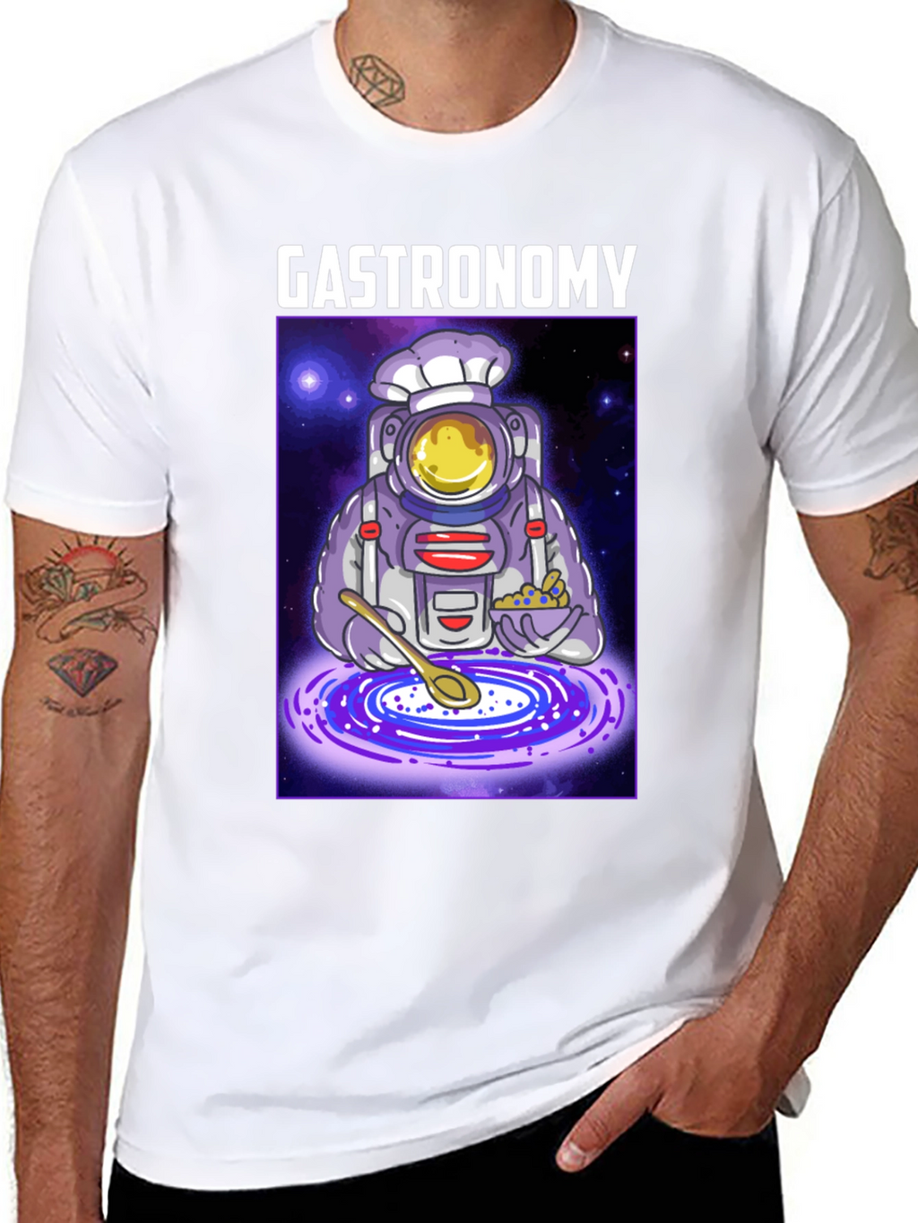Gastronomy Astronaut Graphic T-Shirt