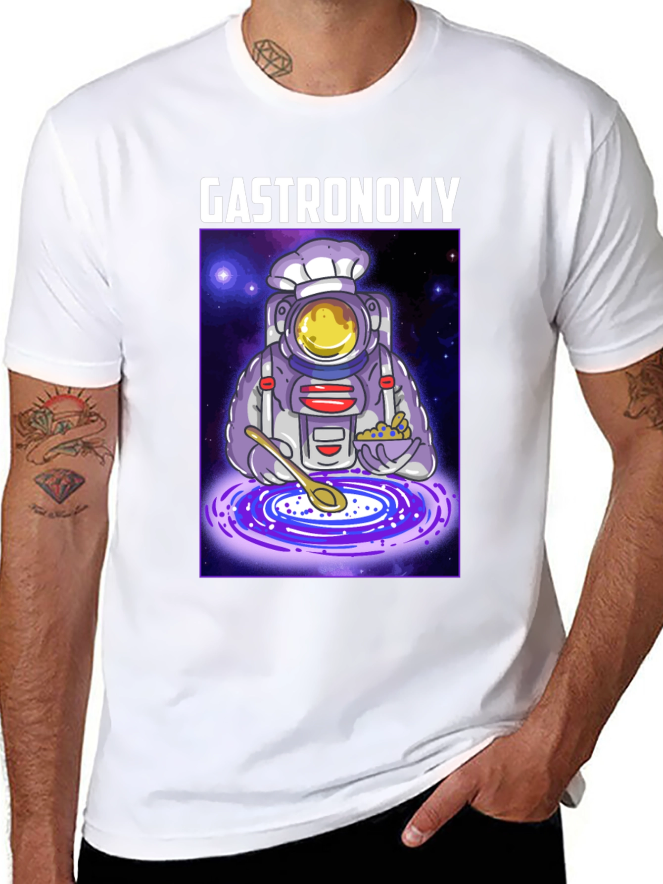 Gastronomy Astronaut Graphic T-Shirt