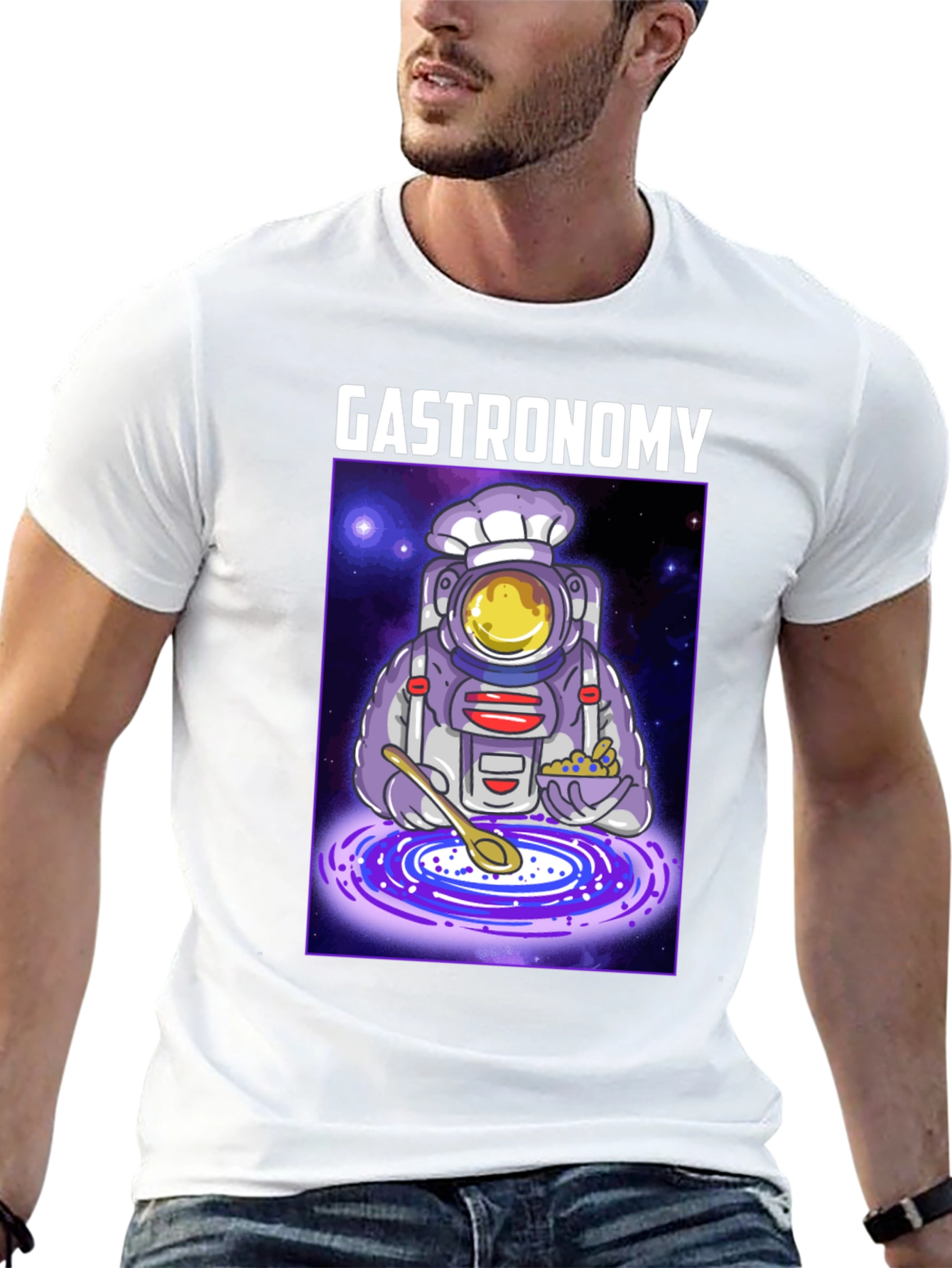 Gastronomy Astronaut Graphic T-Shirt