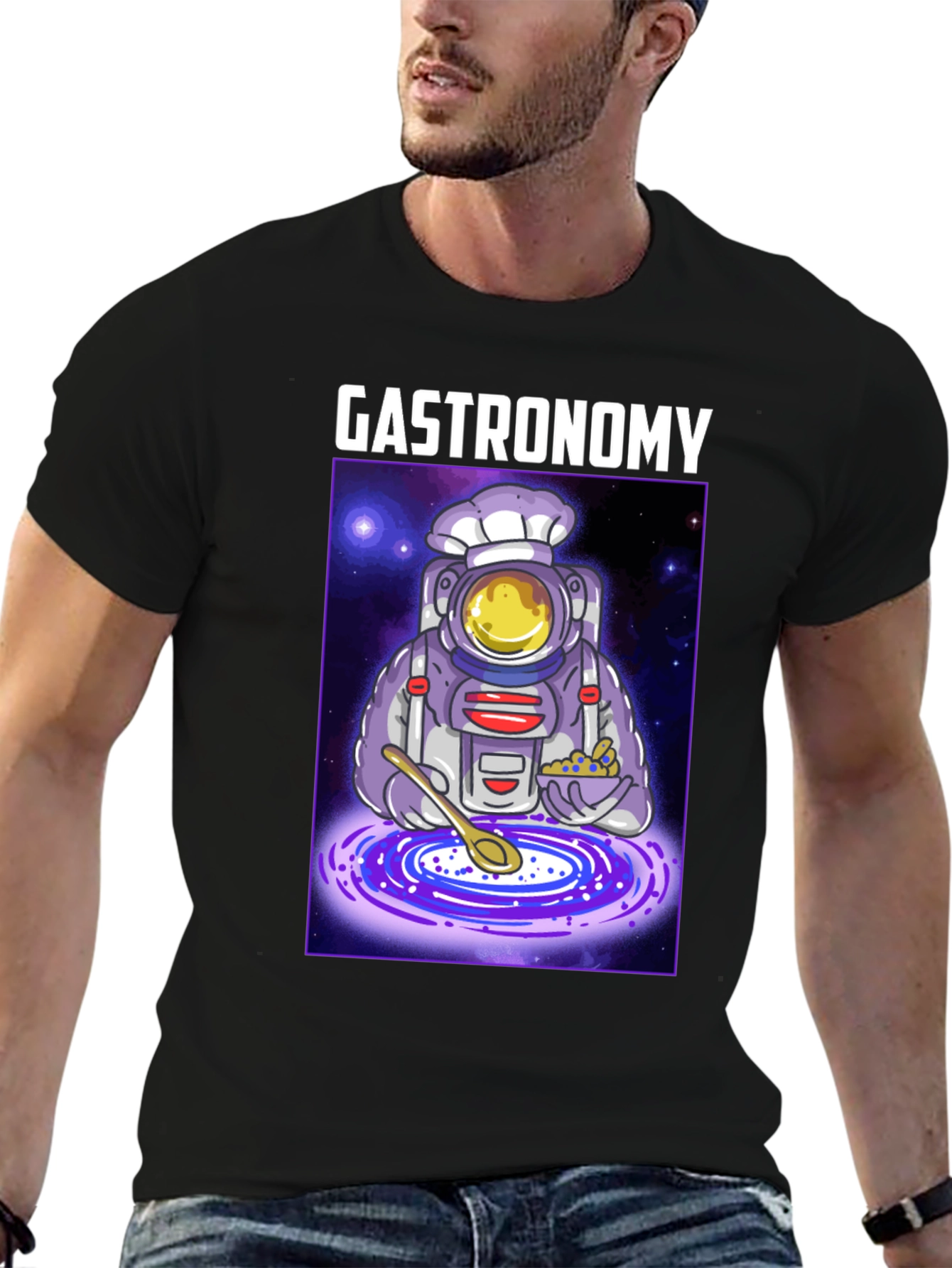 Gastronomy Astronaut Graphic T-Shirt