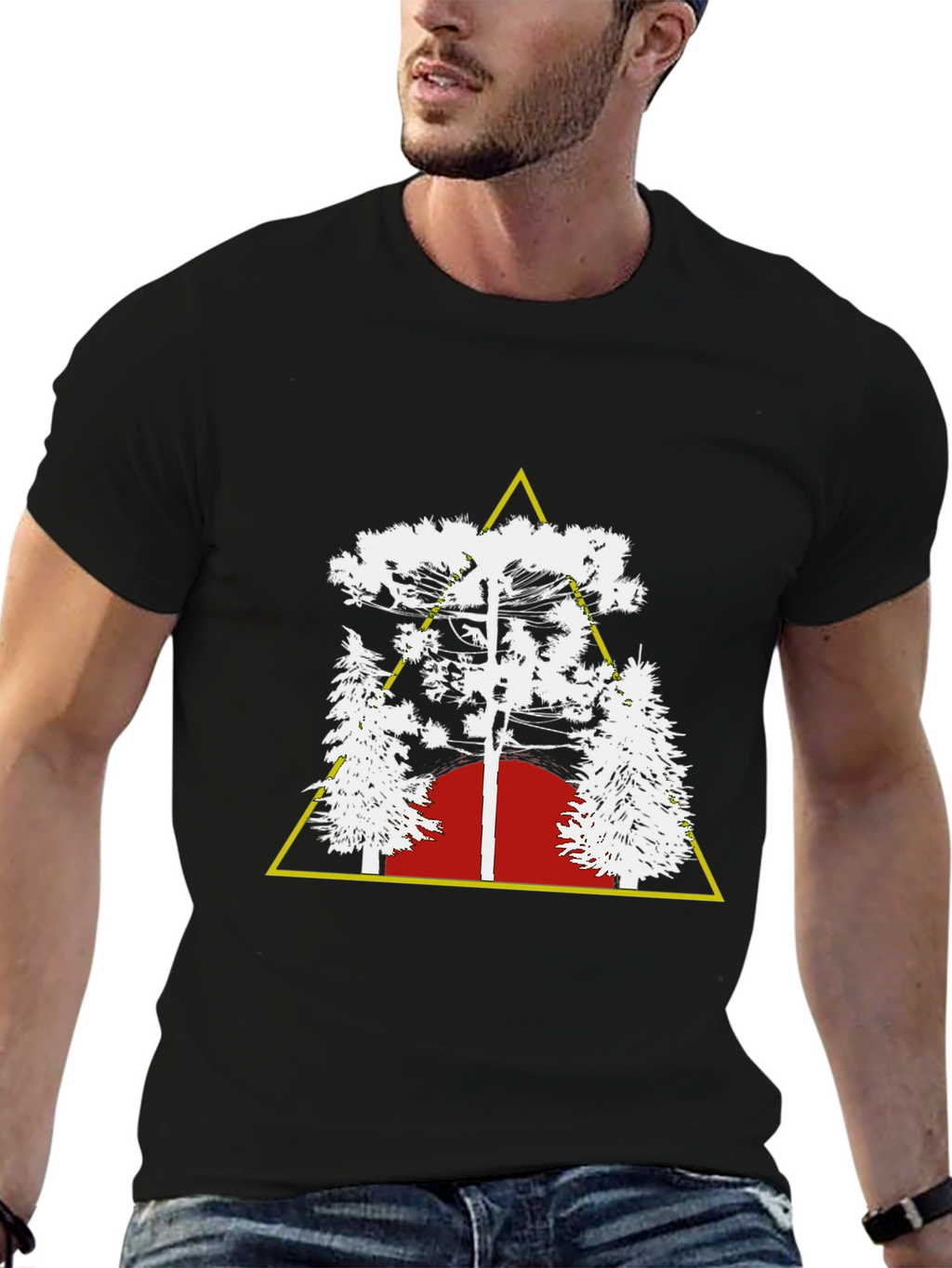 Araucaria Tree Graphic T-Shirt - Nature Inspired Design
