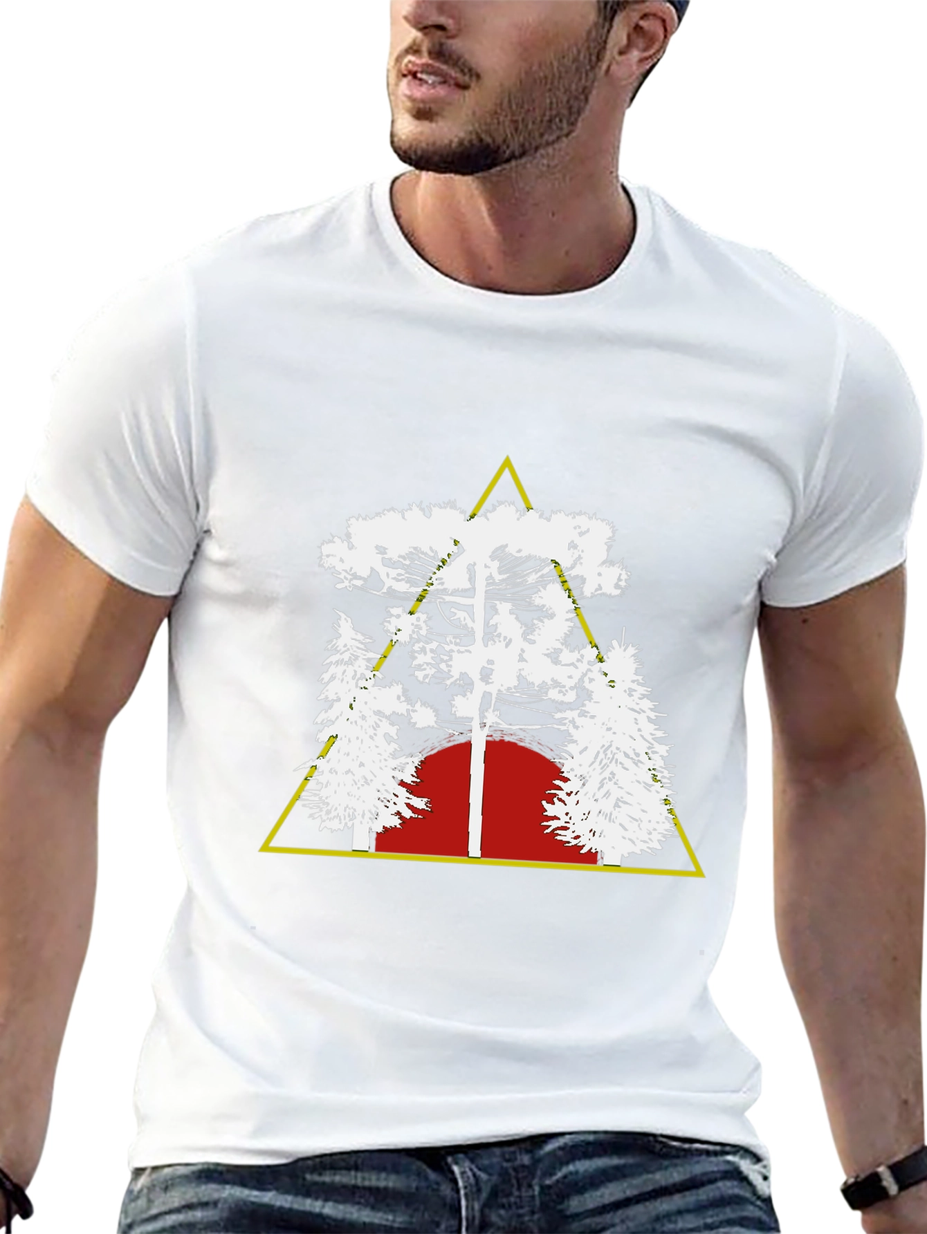 Araucaria Tree Graphic T-Shirt - Nature Inspired Design