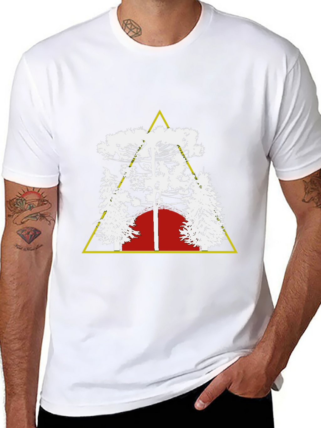 Araucaria Tree Graphic T-Shirt - Nature Inspired Design