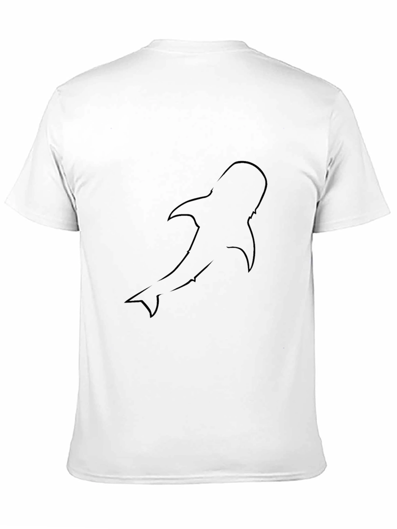 Shark Silhouette Graphic Tee - Cool Black T-Shirt