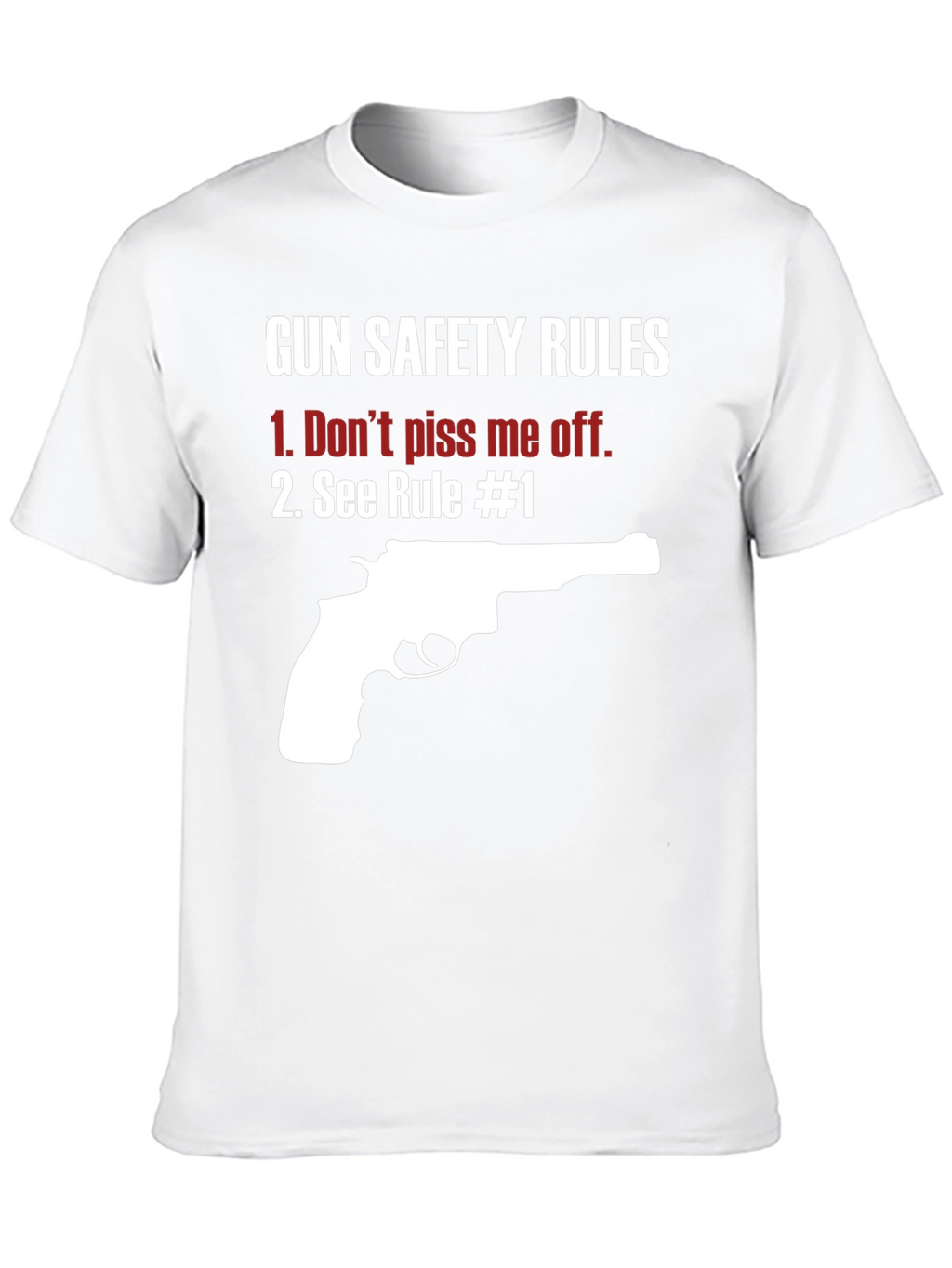 Gun Safety Rules Graphic T-Shirt