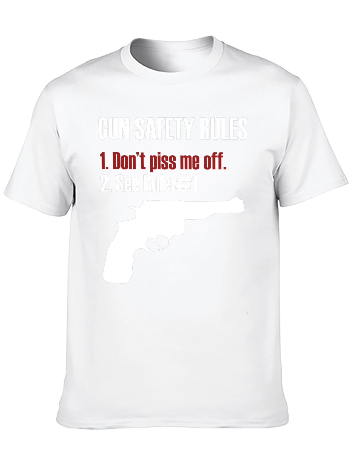 Gun Safety Rules Graphic T-Shirt