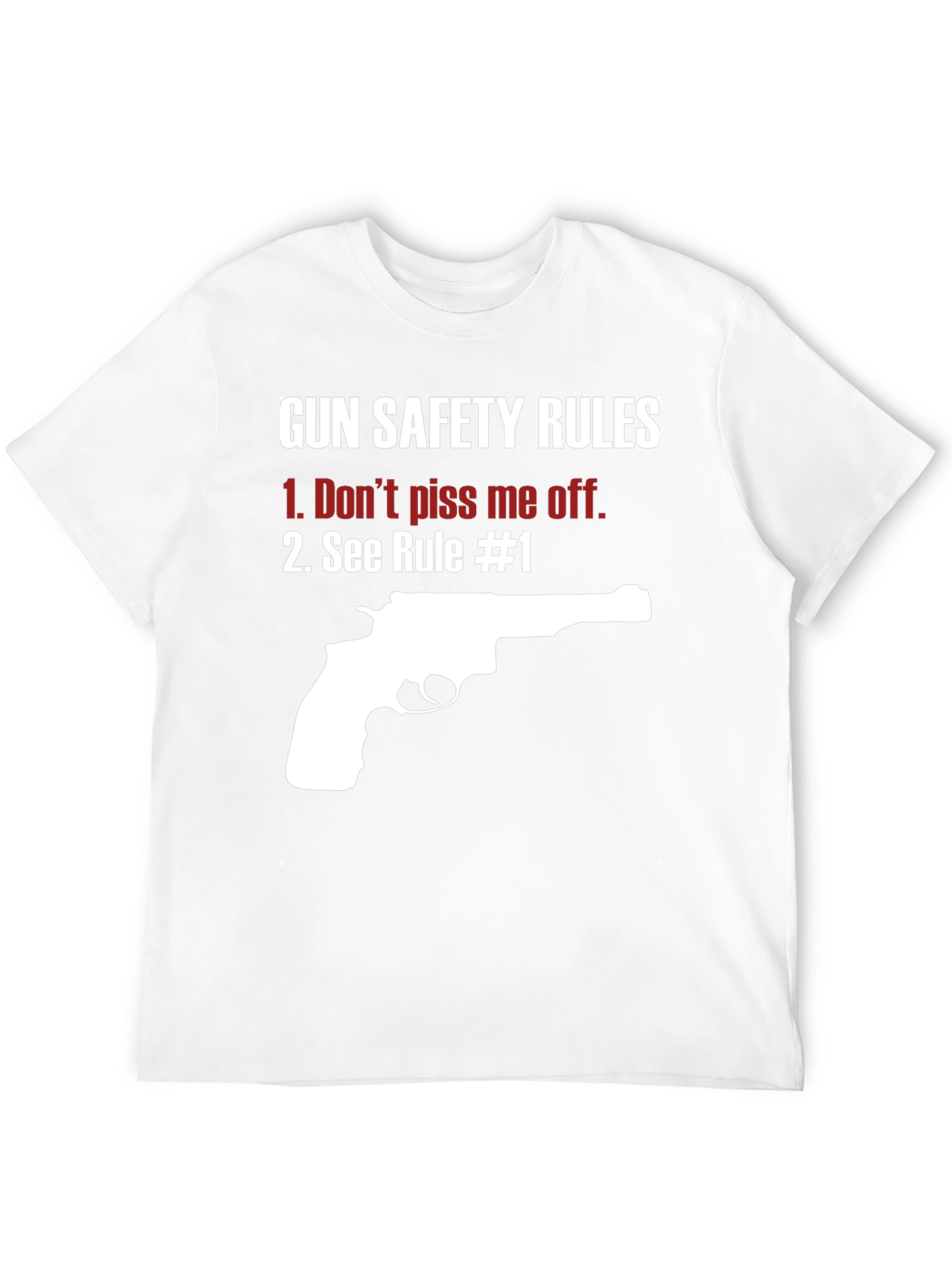 Gun Safety Rules Graphic T-Shirt