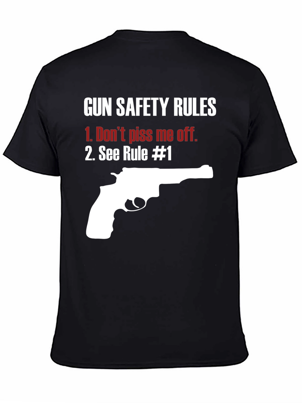 Gun Safety Rules Graphic T-Shirt