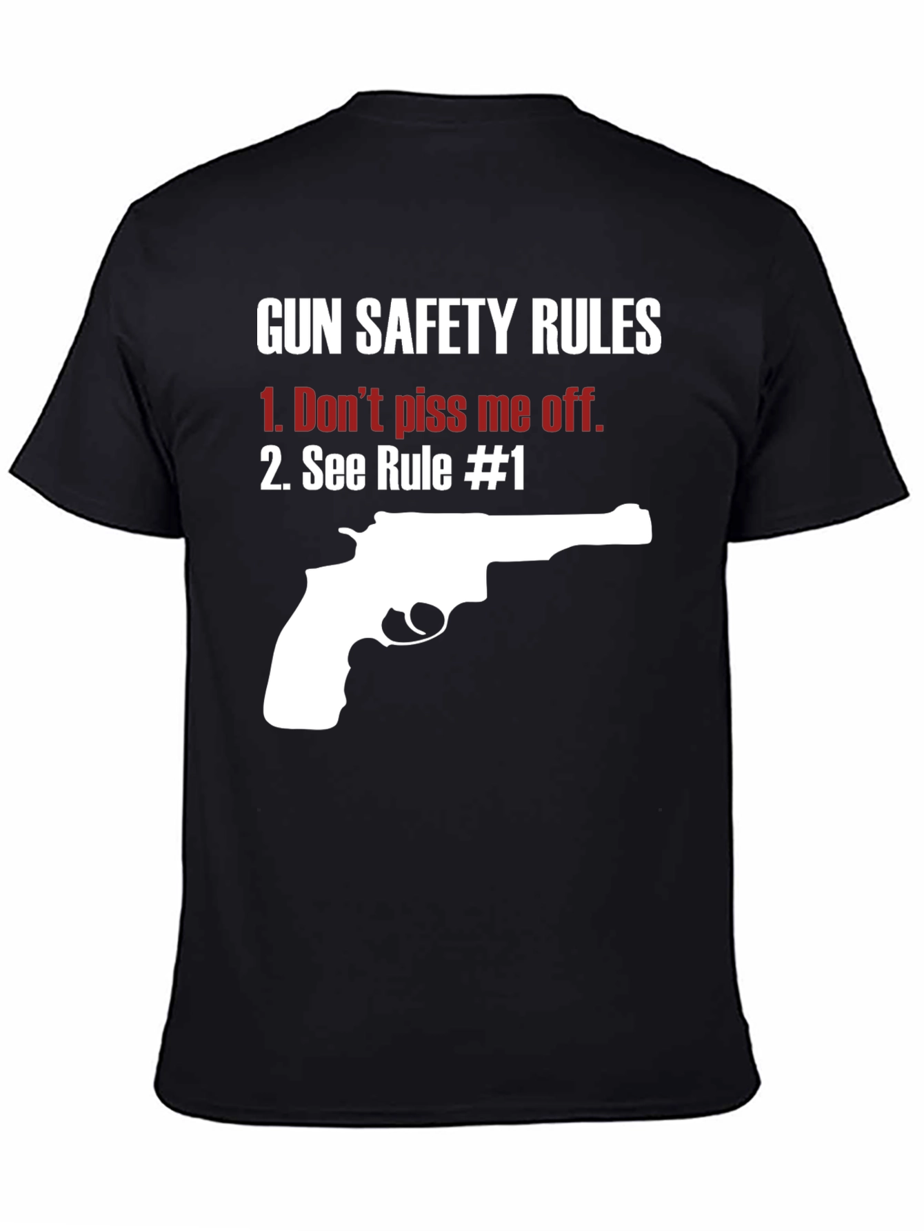 Gun Safety Rules Graphic T-Shirt