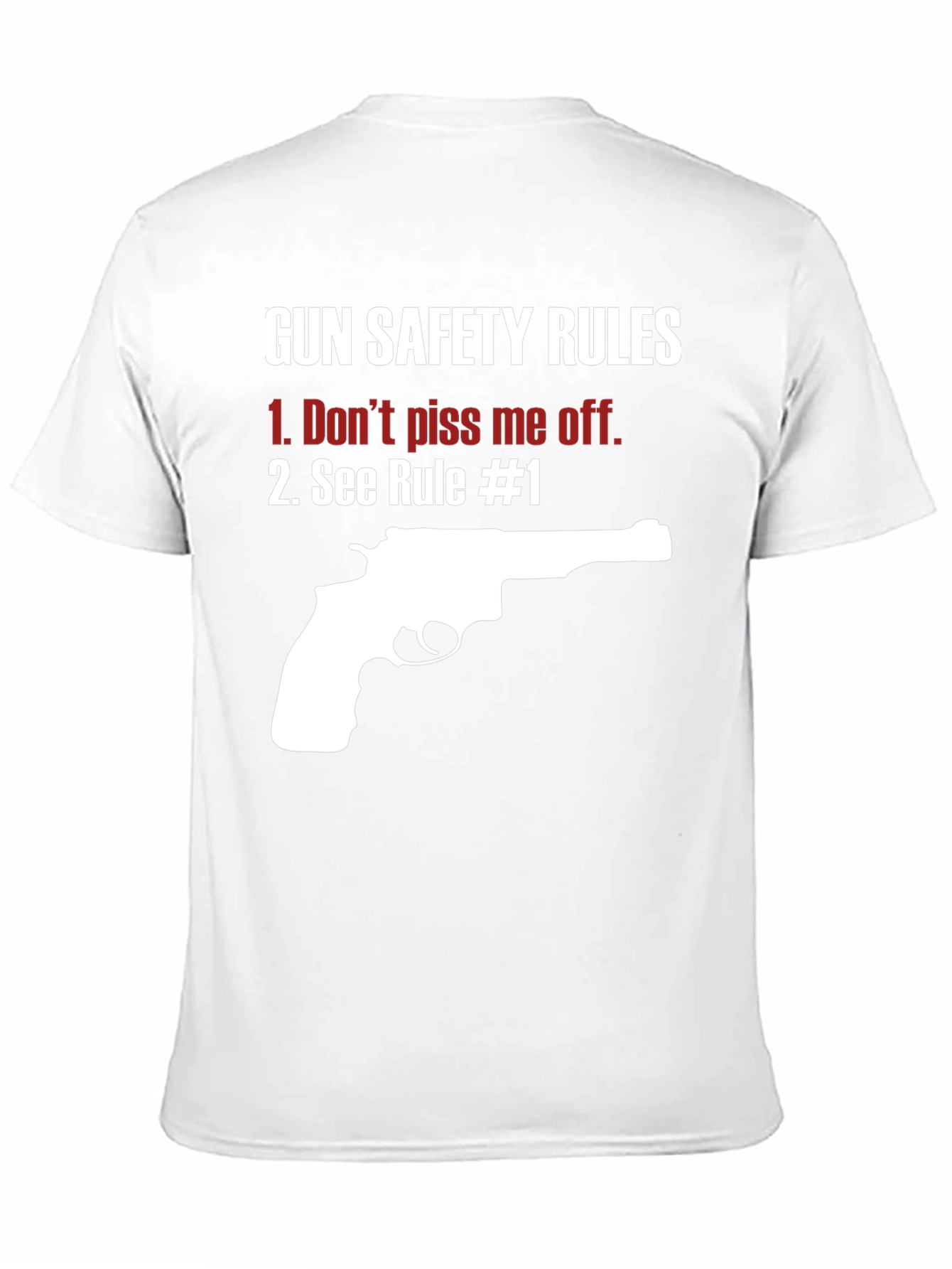 Gun Safety Rules Graphic T-Shirt