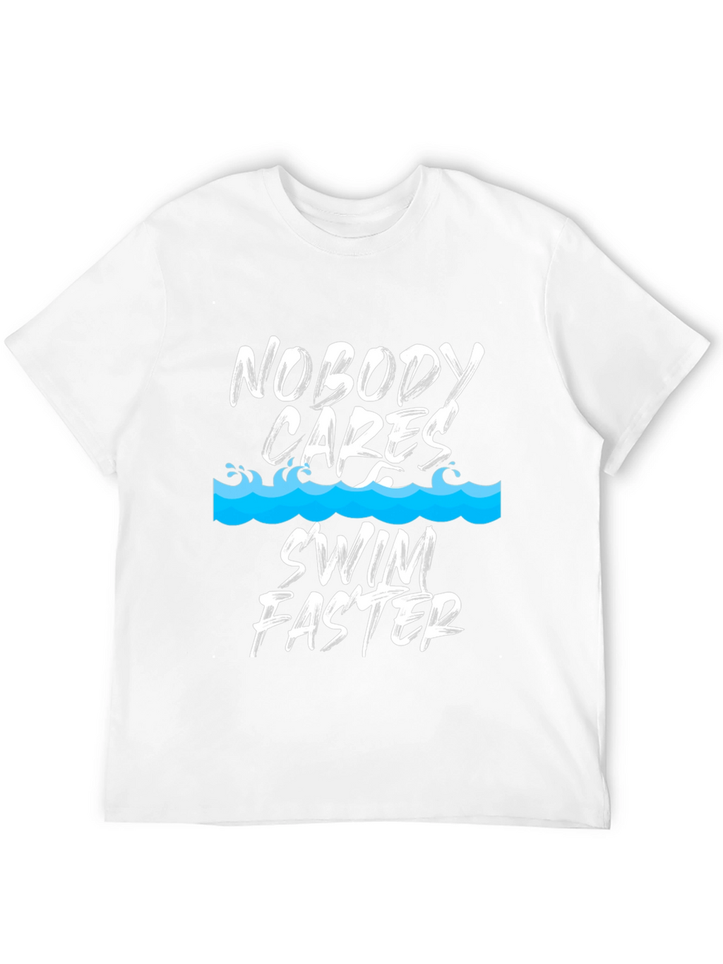 Nobody Cares Swim Faster Black T-Shirt