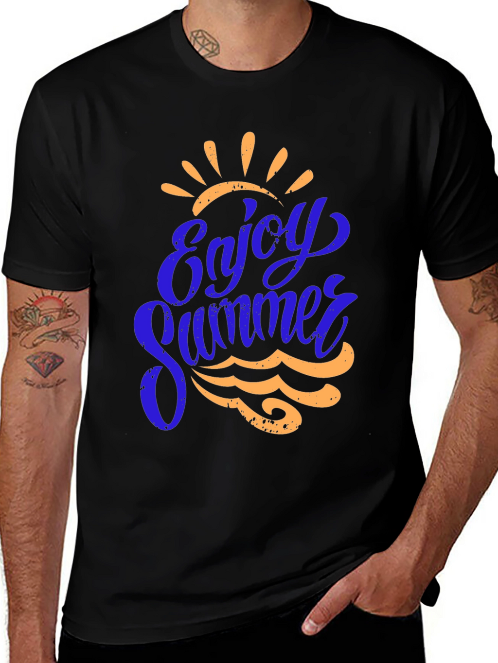 Enjoy Summer Graphic Tee - Black