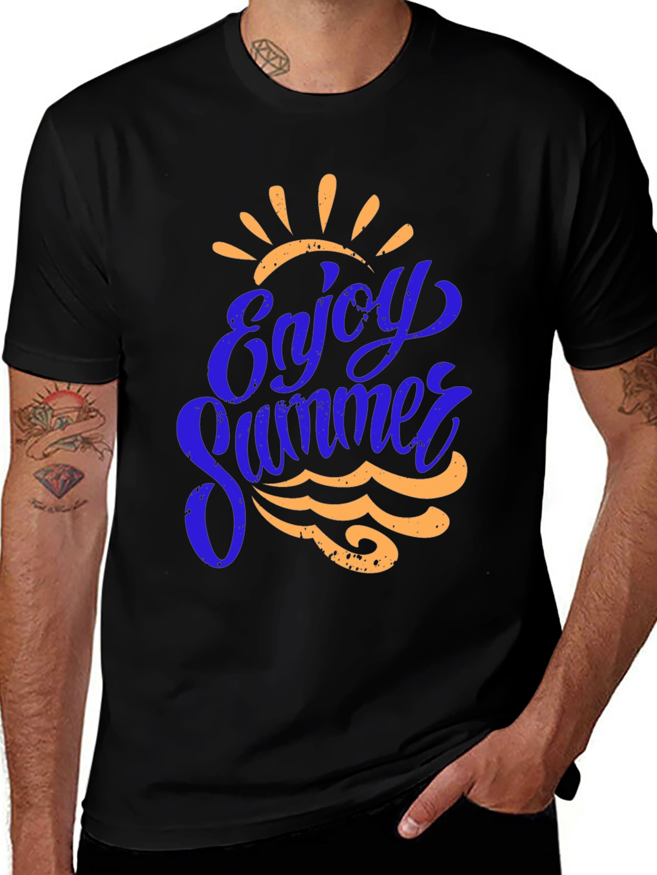 Enjoy Summer Graphic Tee - Black