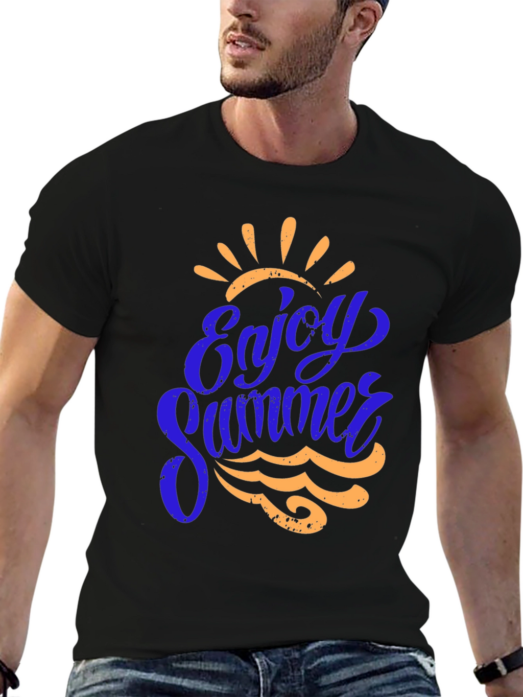 Enjoy Summer Graphic Tee - Black