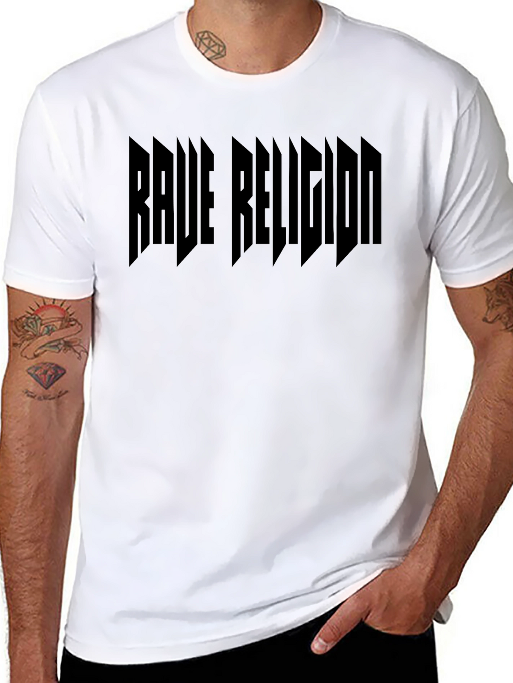 Rave Religion Black Graphic T-Shirt