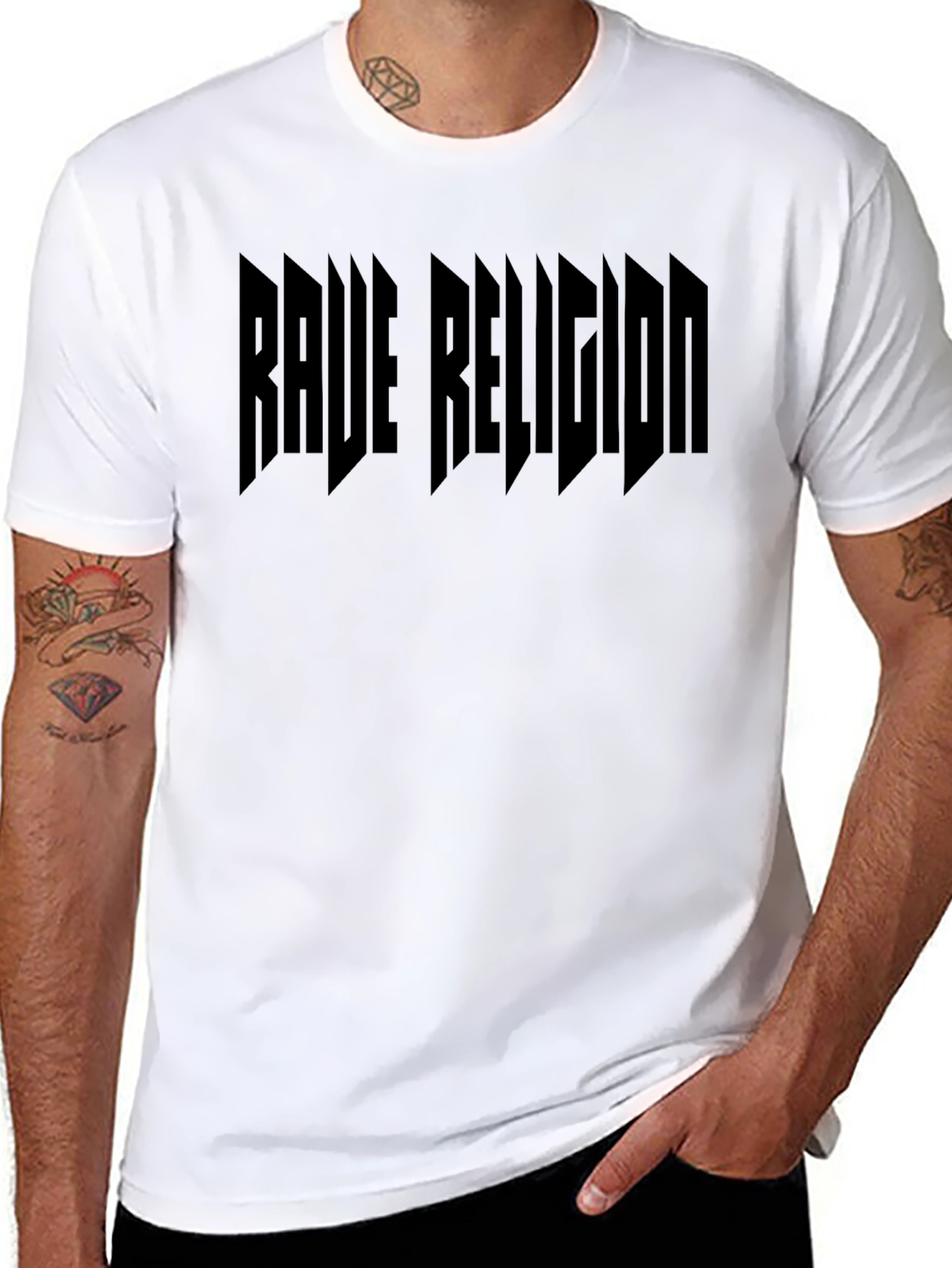 Rave Religion Black Graphic T-Shirt