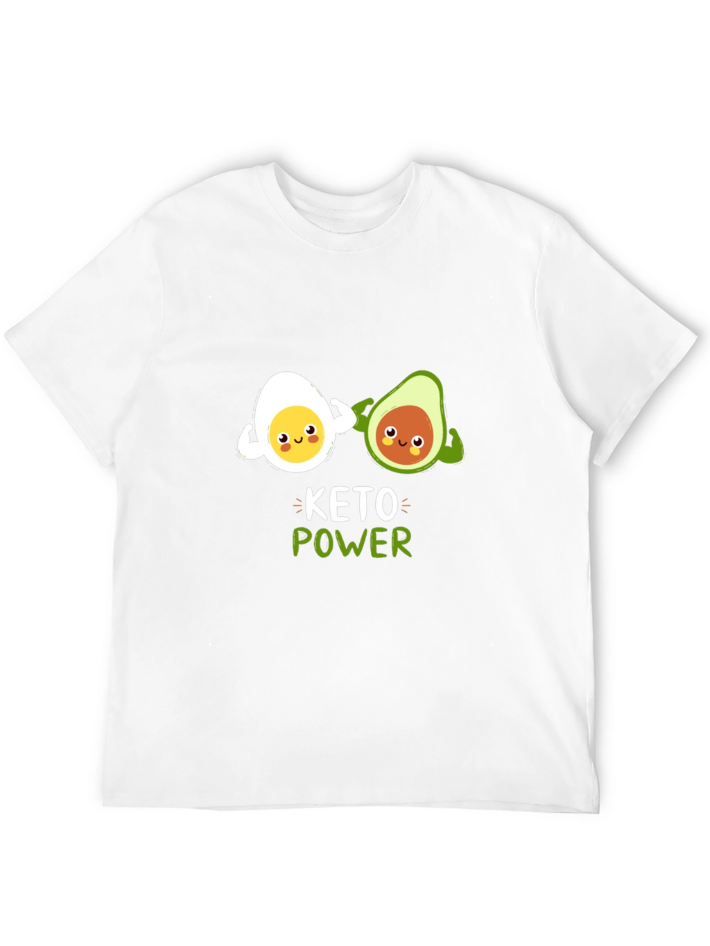 Keto Power T-Shirt Funny Egg and Avocado Gym Tee