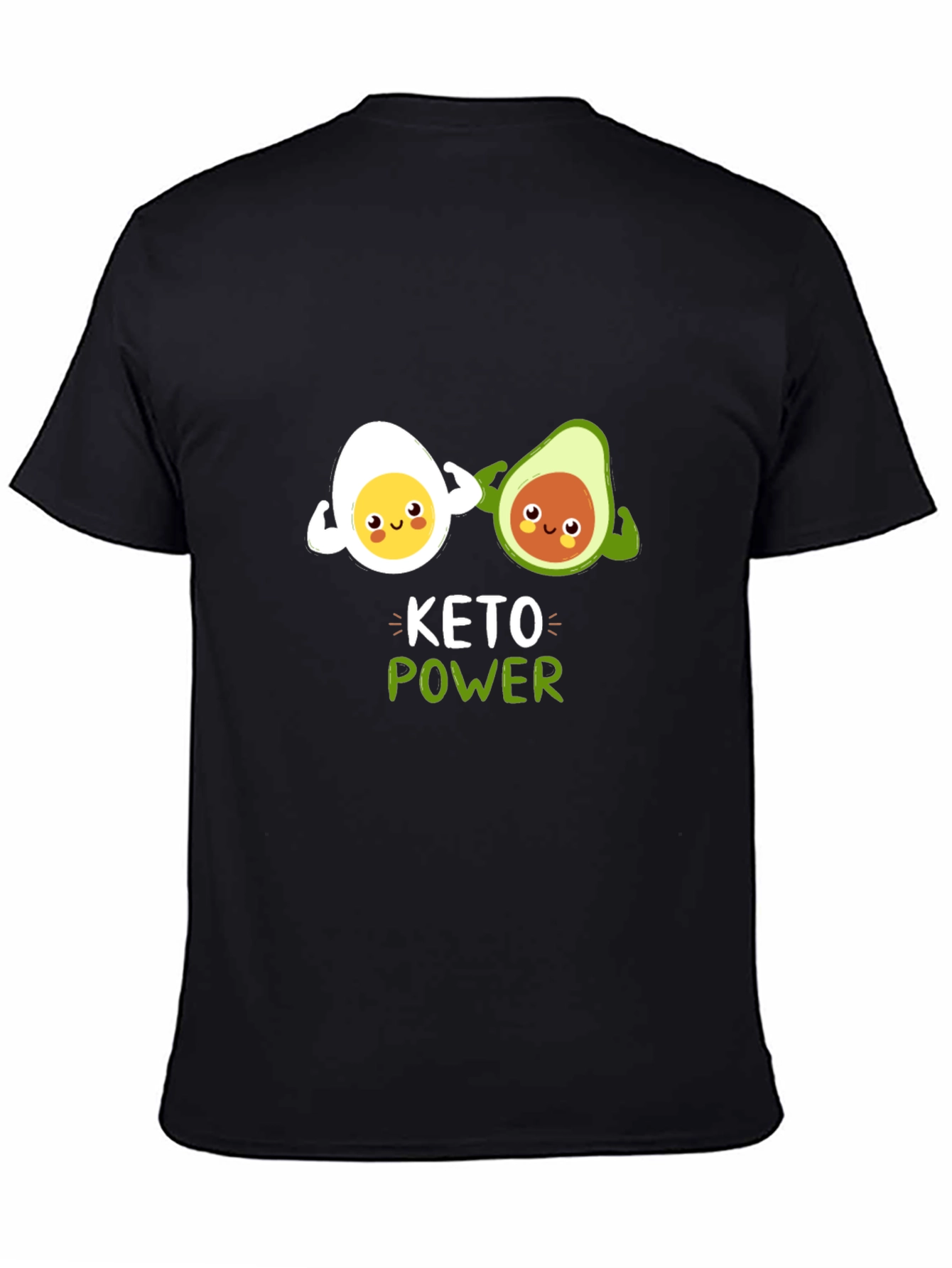 Keto Power T-Shirt Funny Egg and Avocado Gym Tee