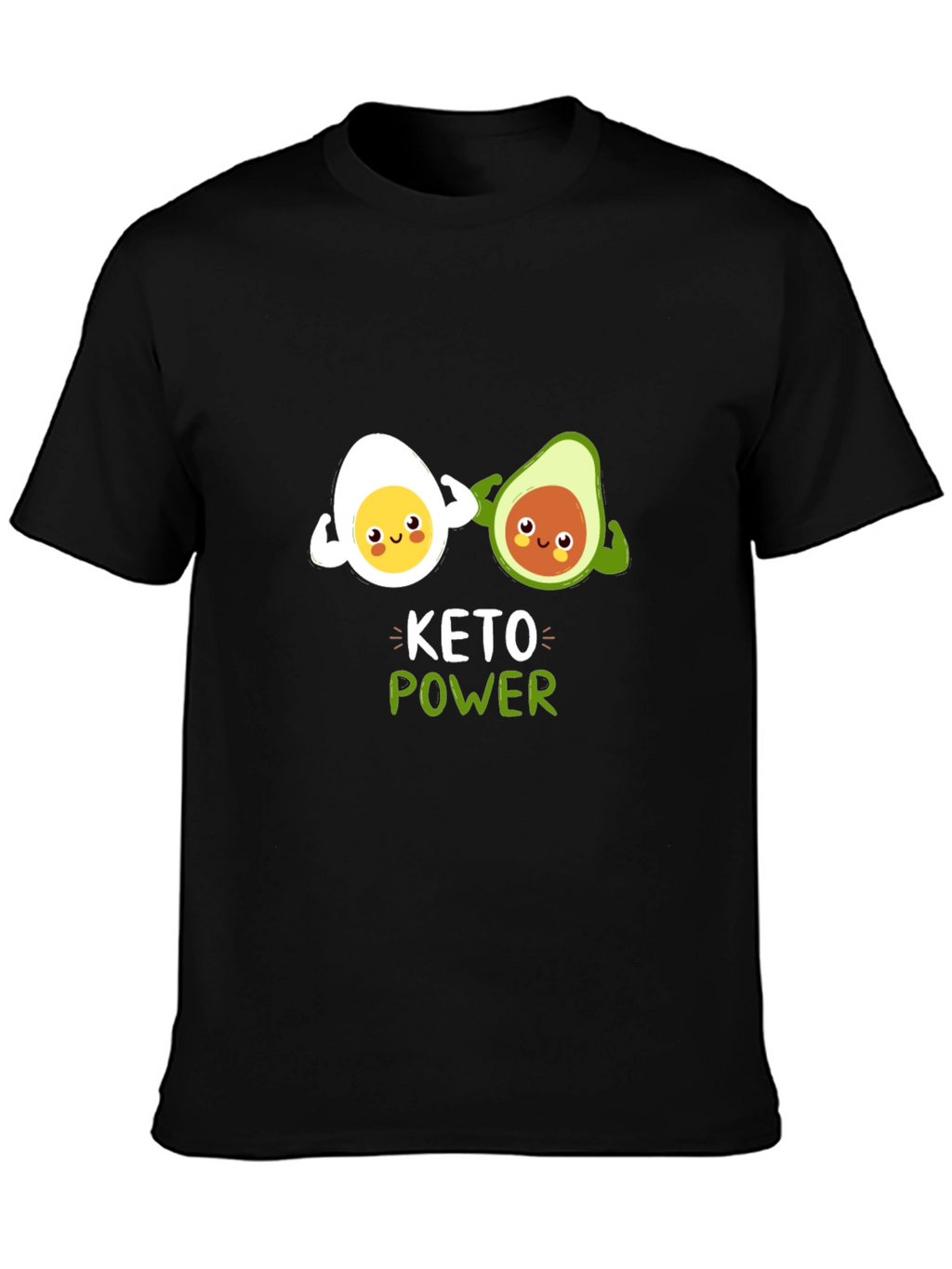 Keto Power T-Shirt Funny Egg and Avocado Gym Tee
