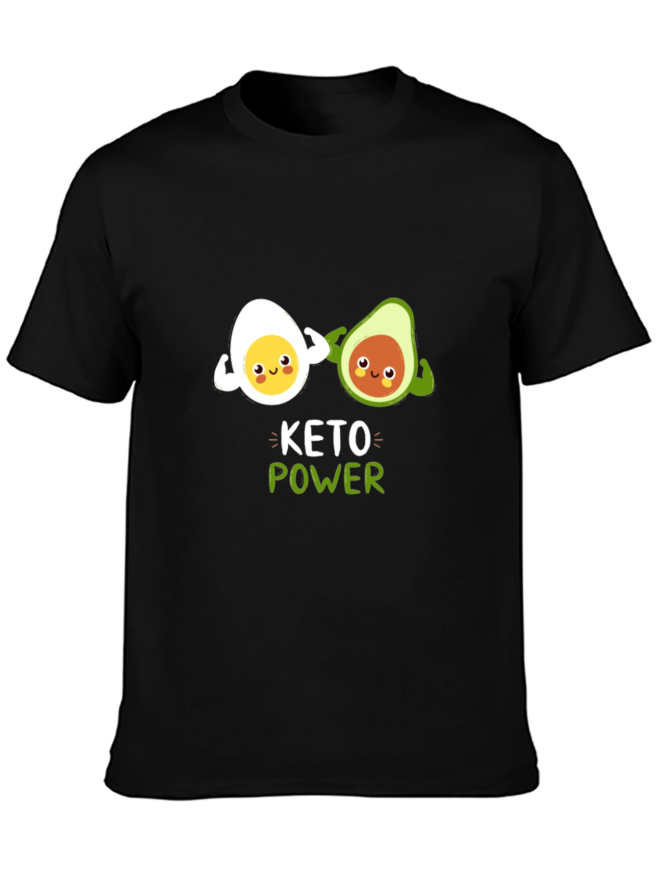 Keto Power T-Shirt Funny Egg and Avocado Gym Tee