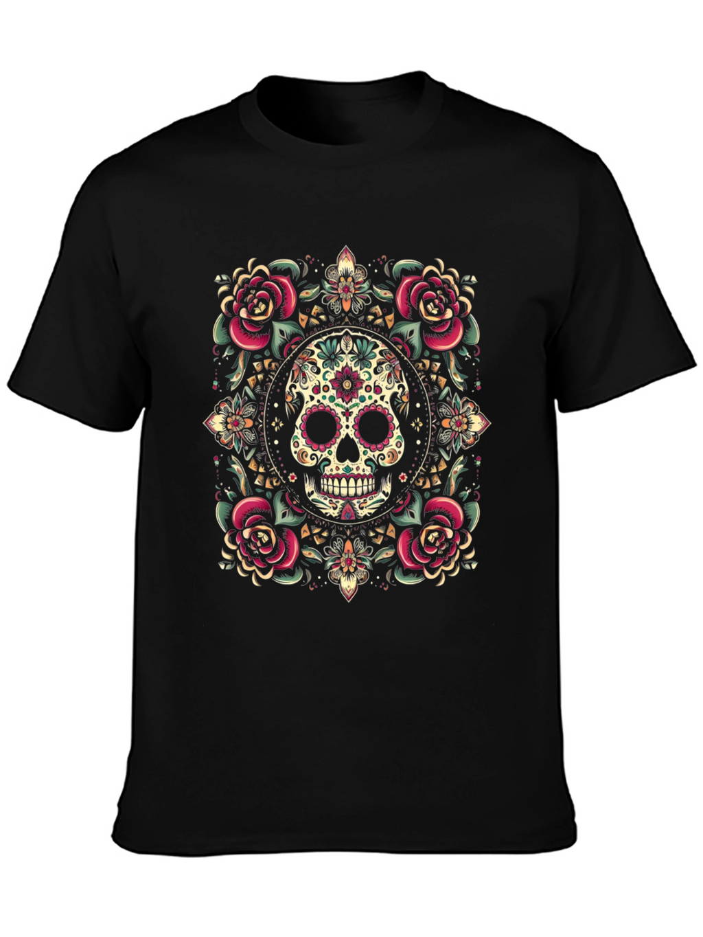 Day of the Dead Sugar Skull Graphic Tee