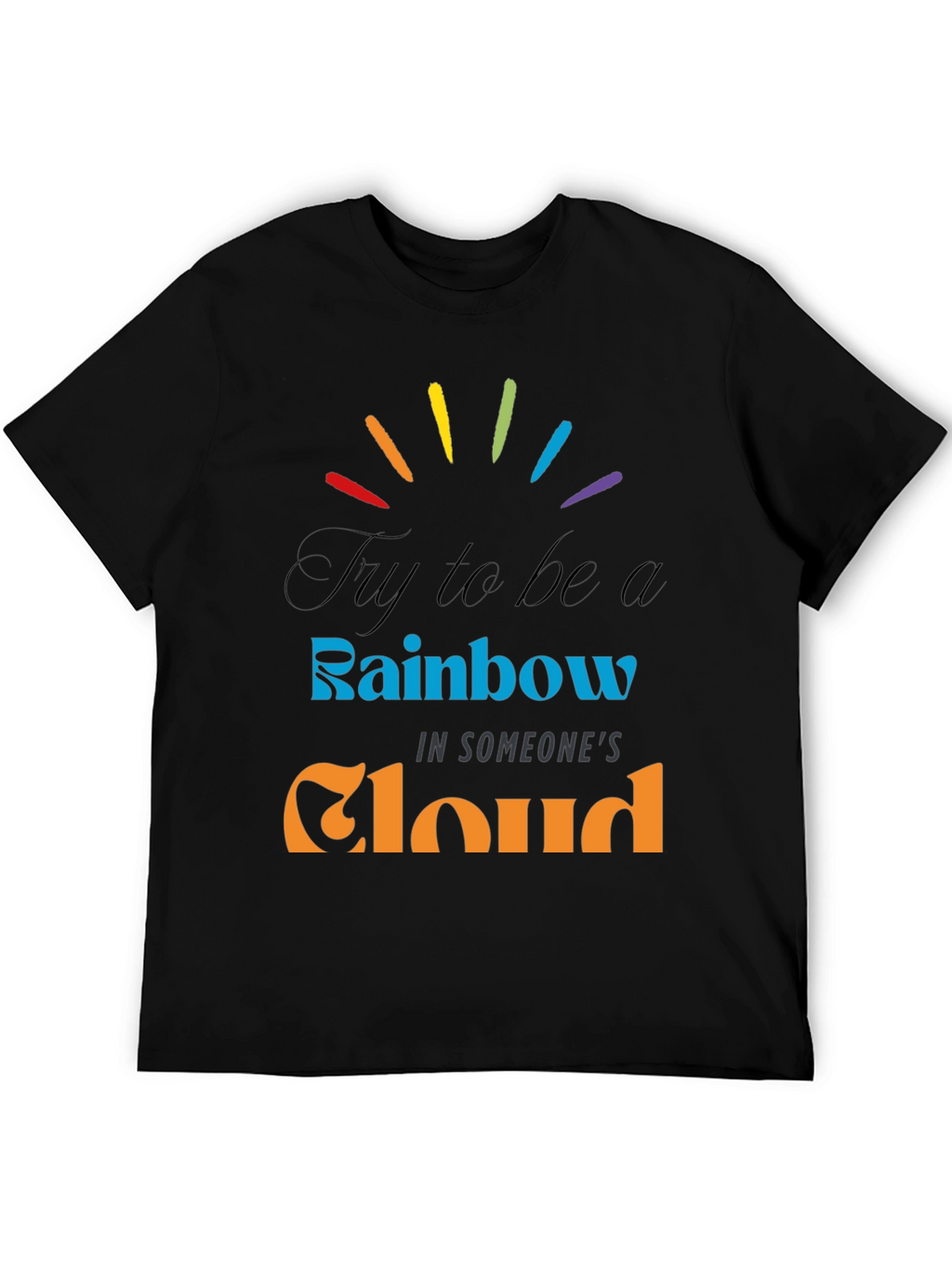 Rainbow Cloud Graphic Tee - Inspirational Comfort