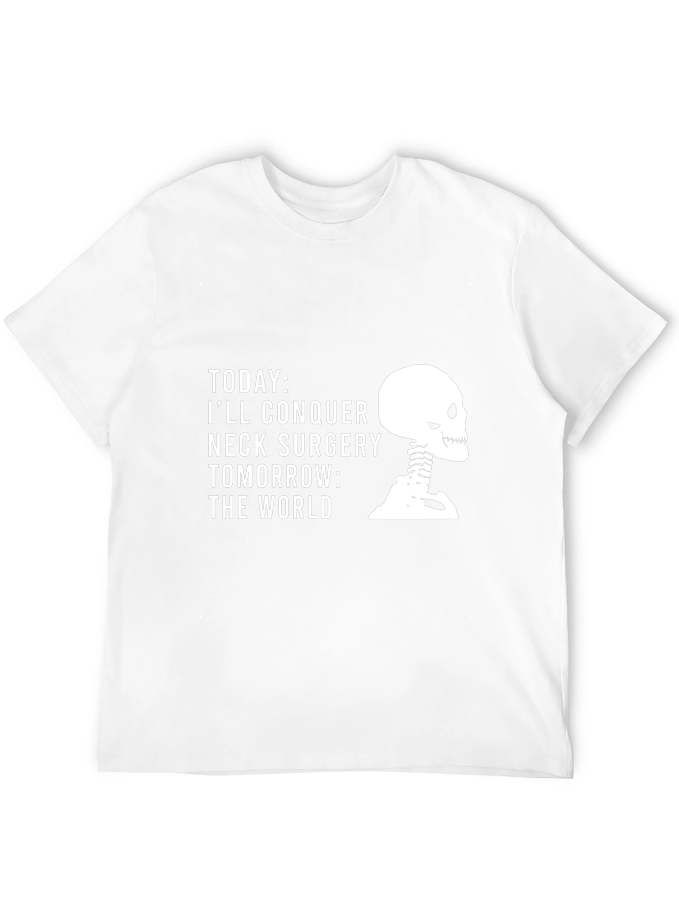Neck Surgery Conqueror Skeleton Graphic T-Shirt
