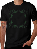 Elegant Frame Tee - Black Cotton Shirt