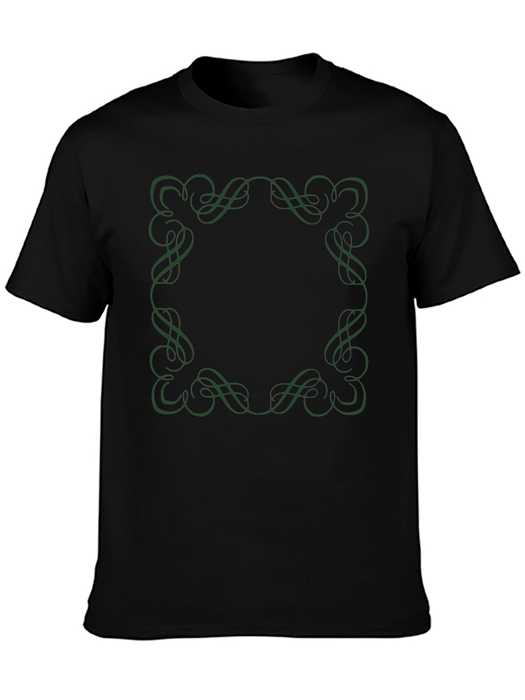 Elegant Frame Tee - Black Cotton Shirt