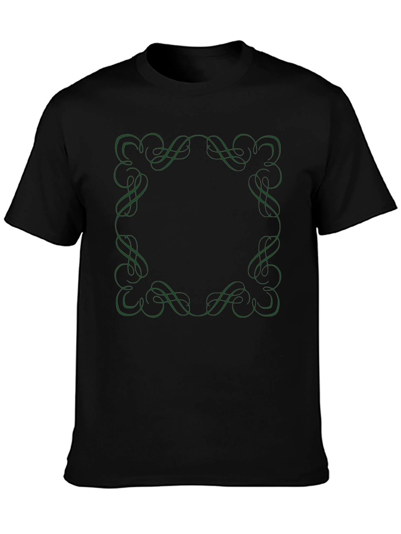 Elegant Frame Tee - Black Cotton Shirt