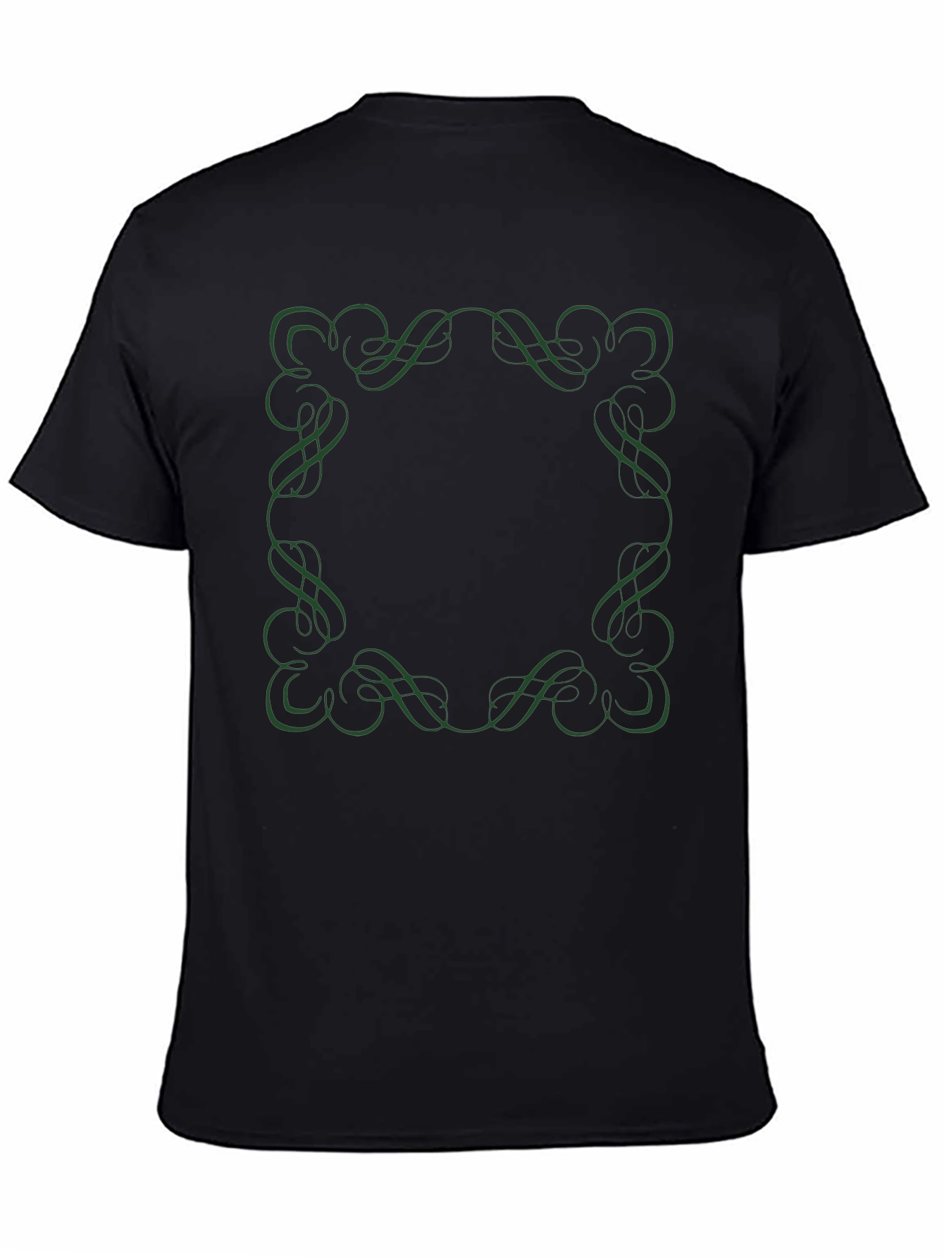 Elegant Frame Tee - Black Cotton Shirt
