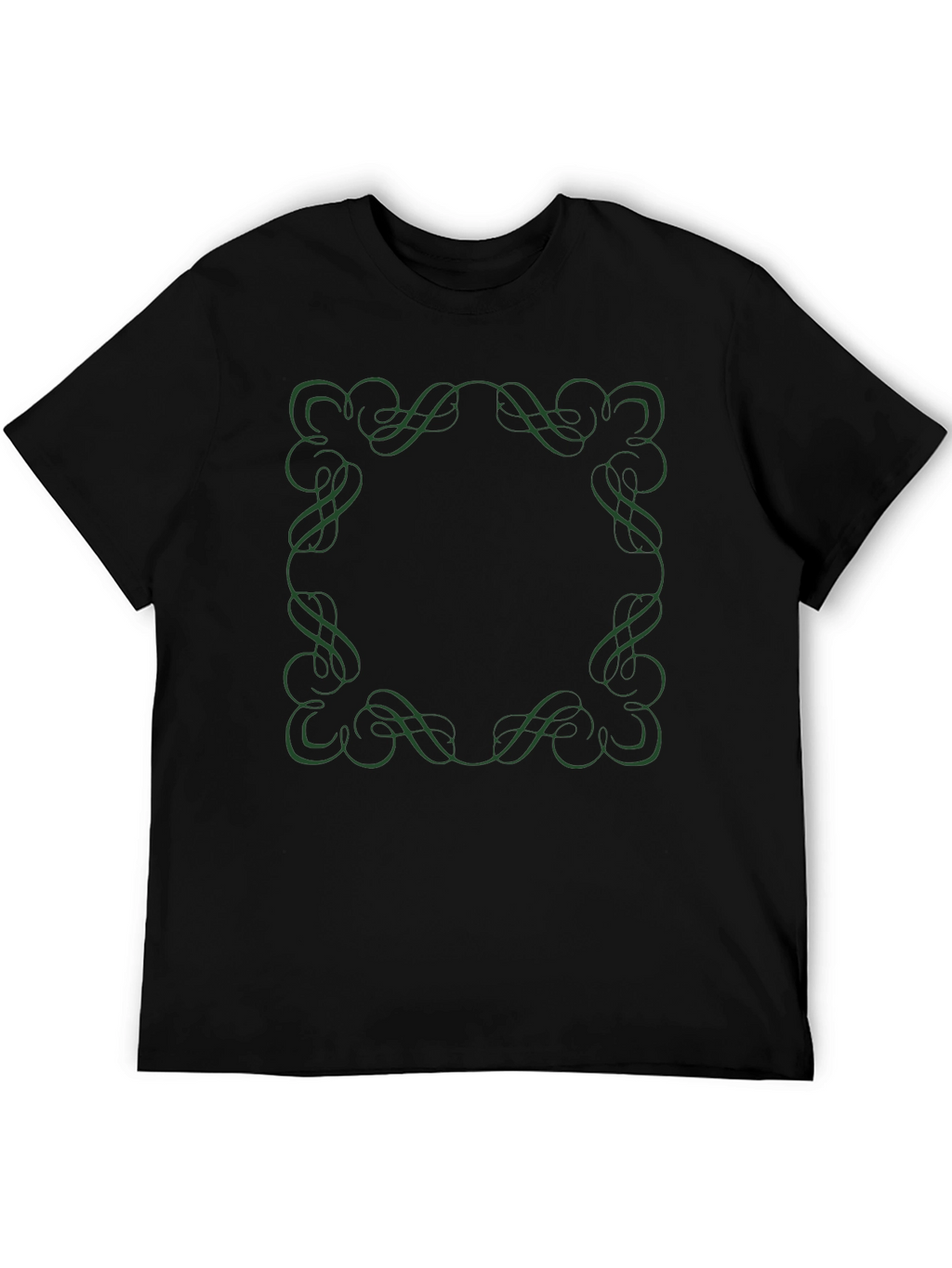 Elegant Frame Tee - Black Cotton Shirt