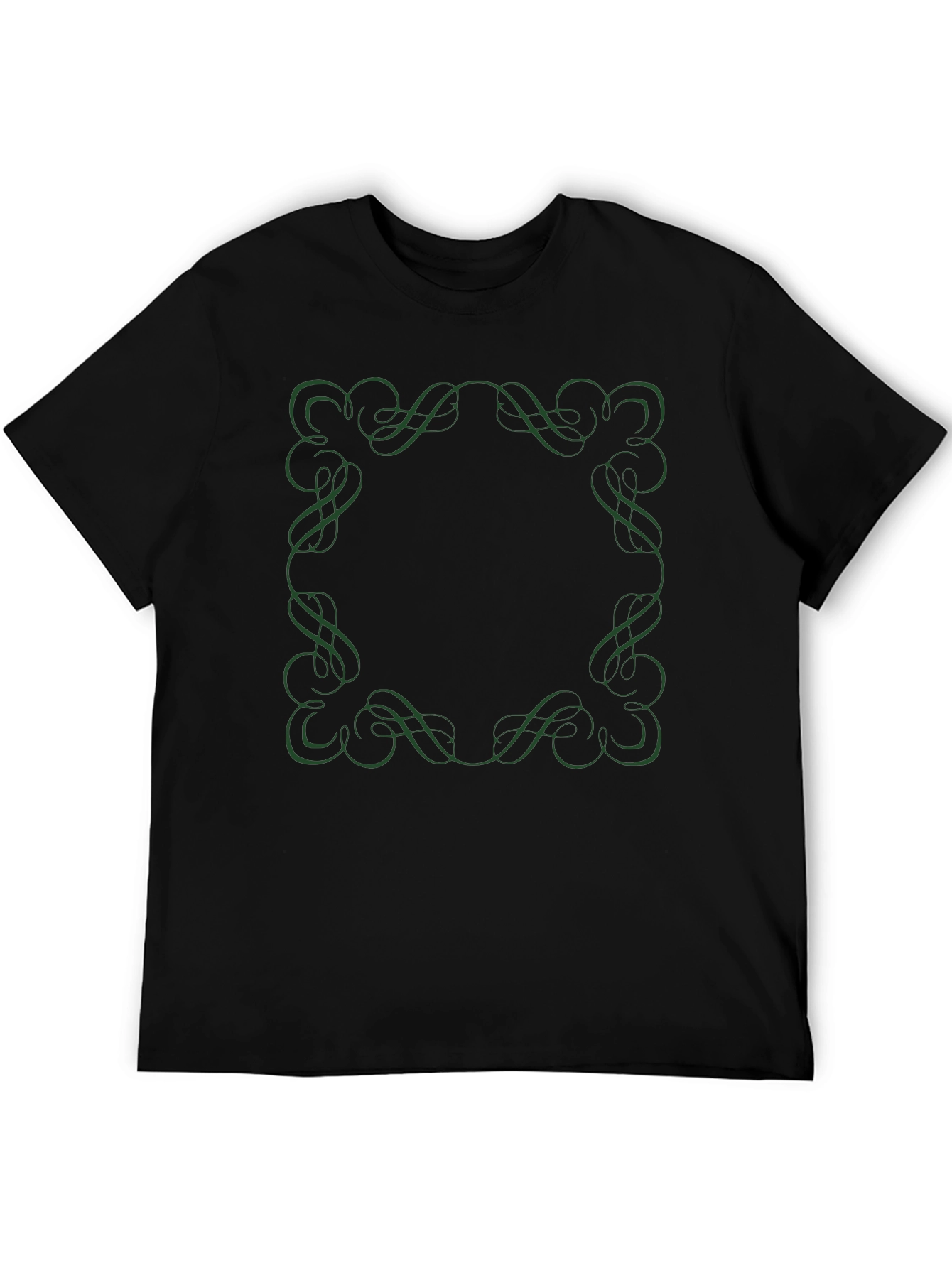 Elegant Frame Tee - Black Cotton Shirt