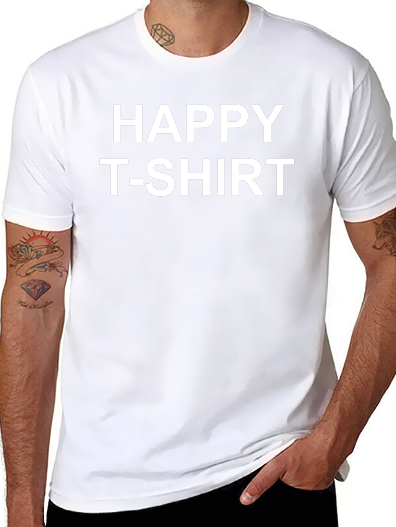 Happy T-Shirt: Mens Graphic Tee