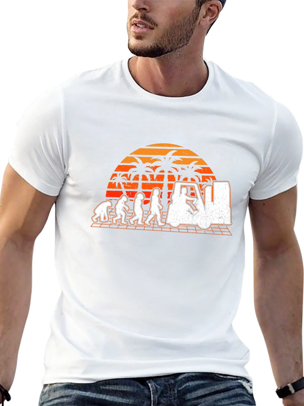 Forklift Evolution Mens Black T-Shirt