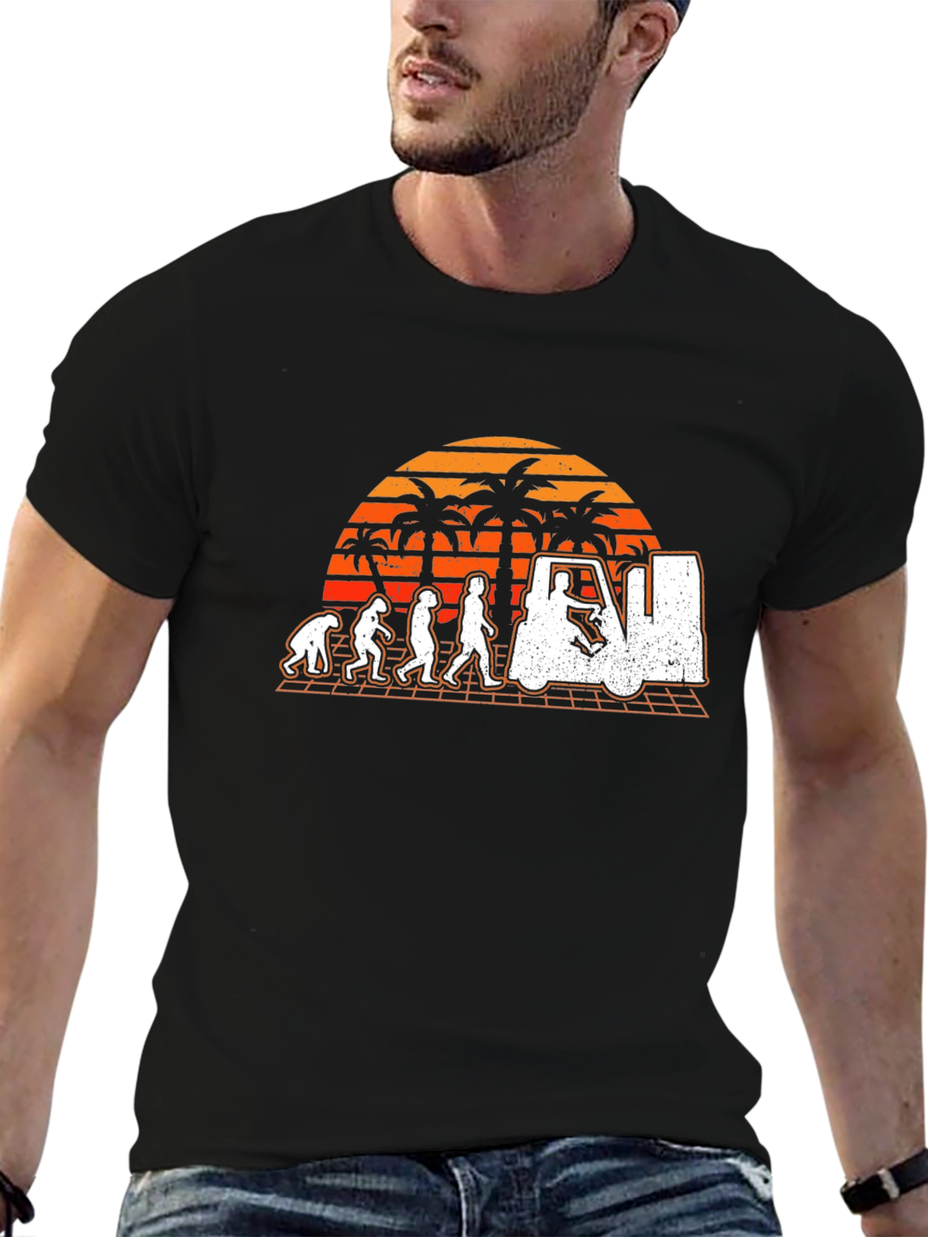 Forklift Evolution Mens Black T-Shirt