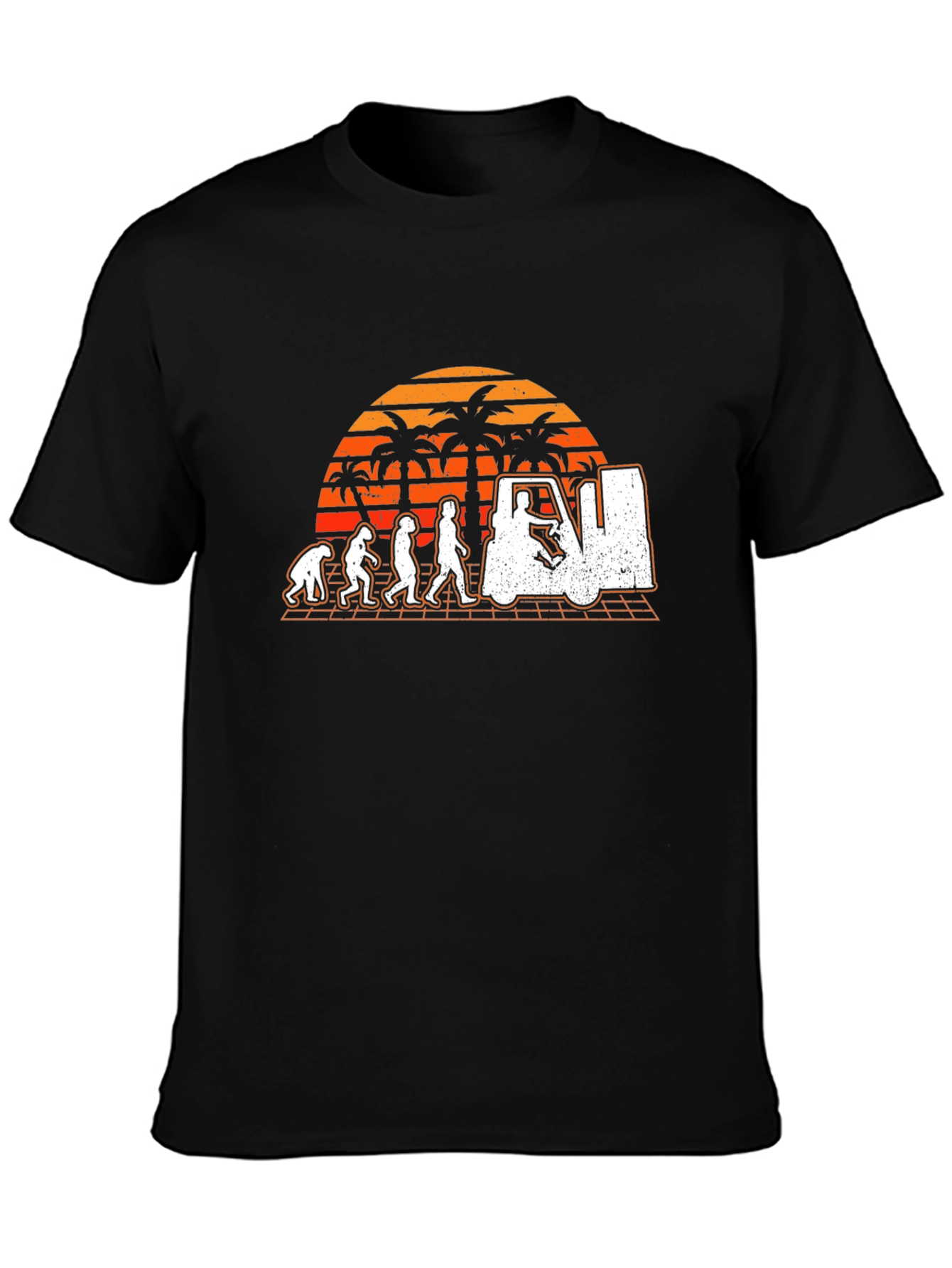 Forklift Evolution Mens Black T-Shirt