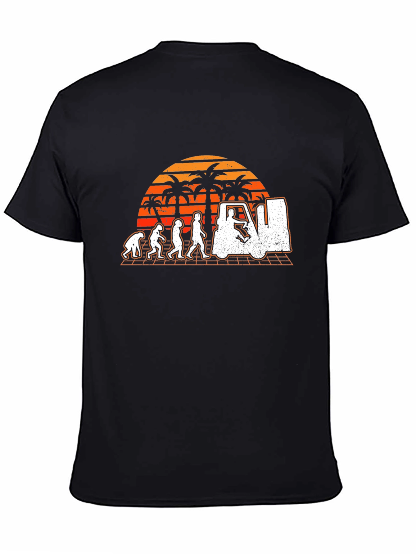 Forklift Evolution Mens Black T-Shirt