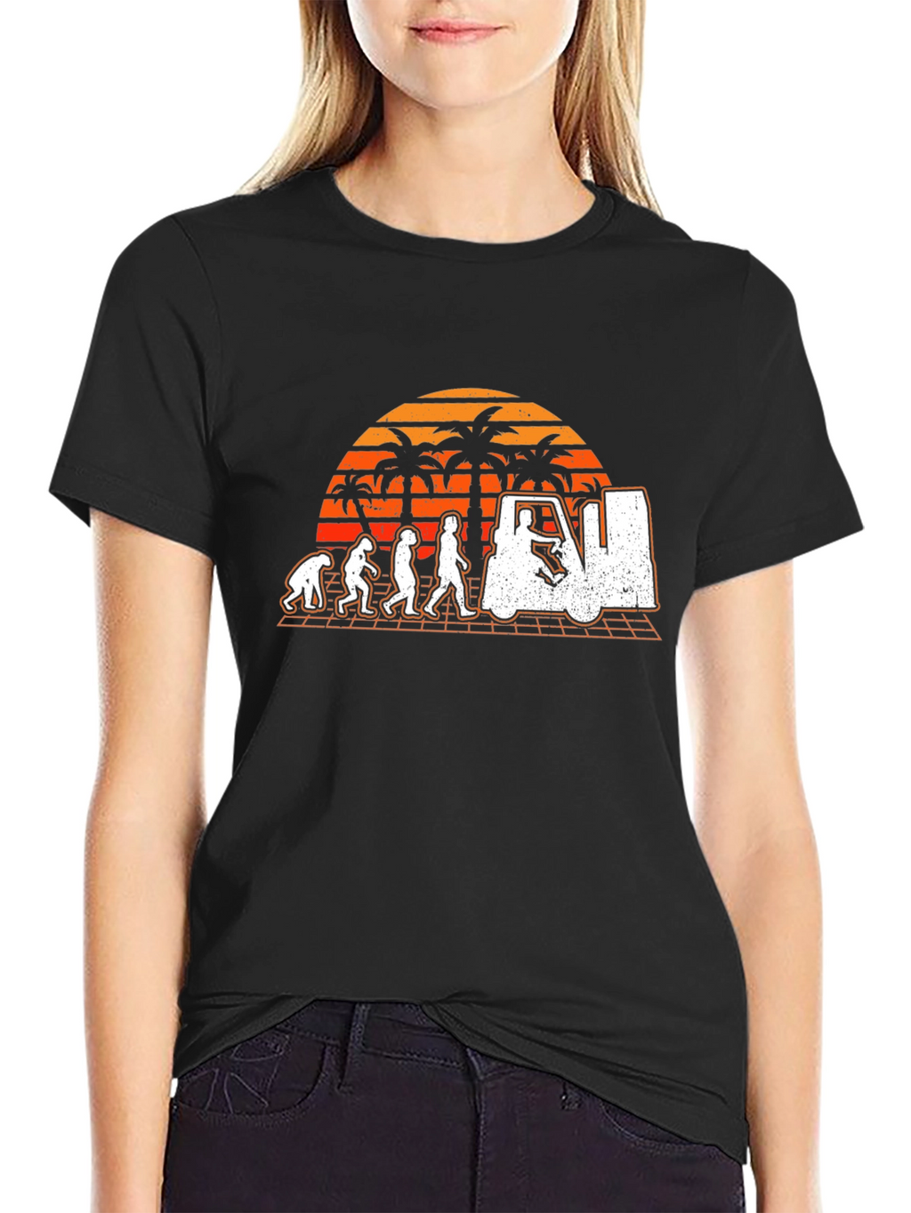 Forklift Evolution Mens Black T-Shirt