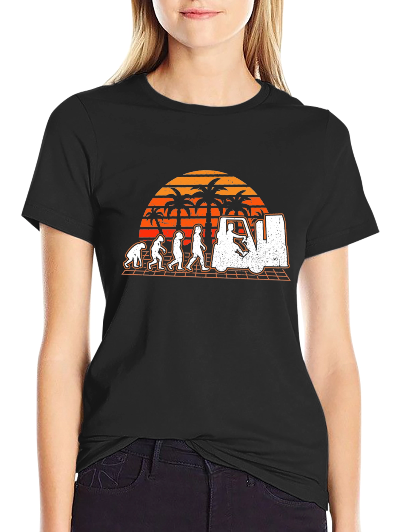 Forklift Evolution Mens Black T-Shirt