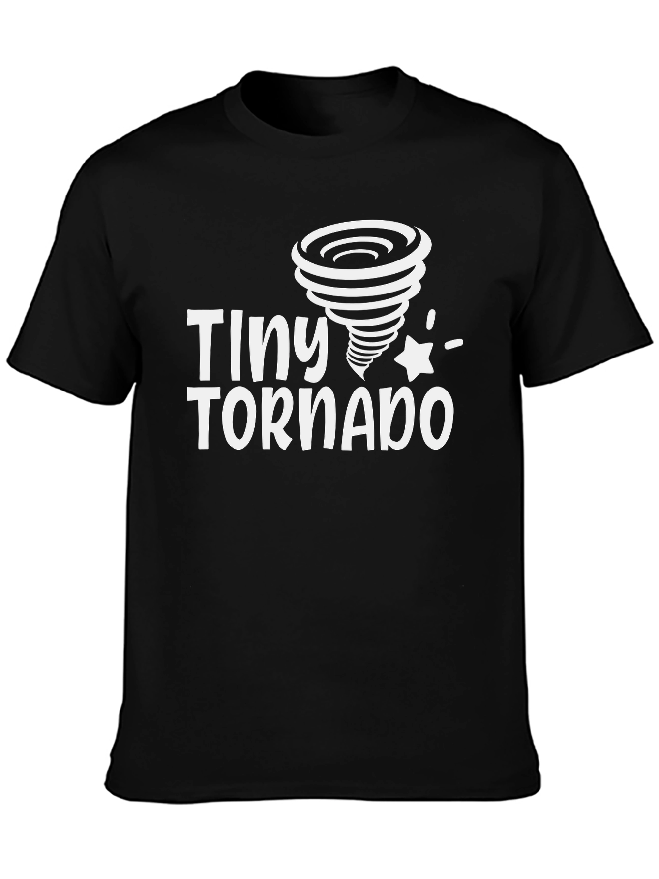Tiny Tornado Black Graphic T-Shirt